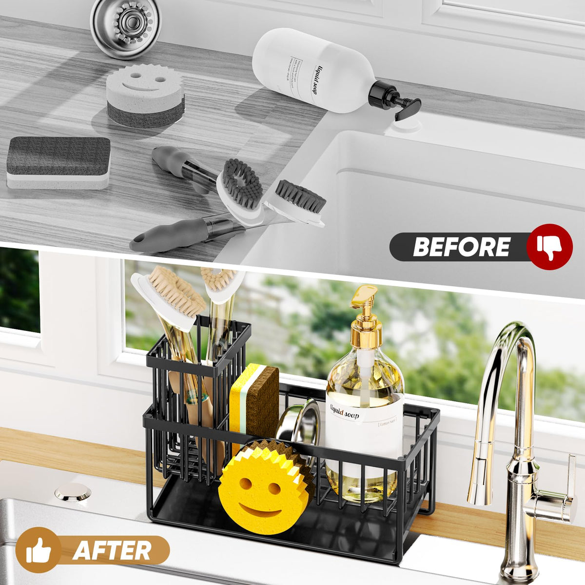 Sponge Holder for Kitchen Sink