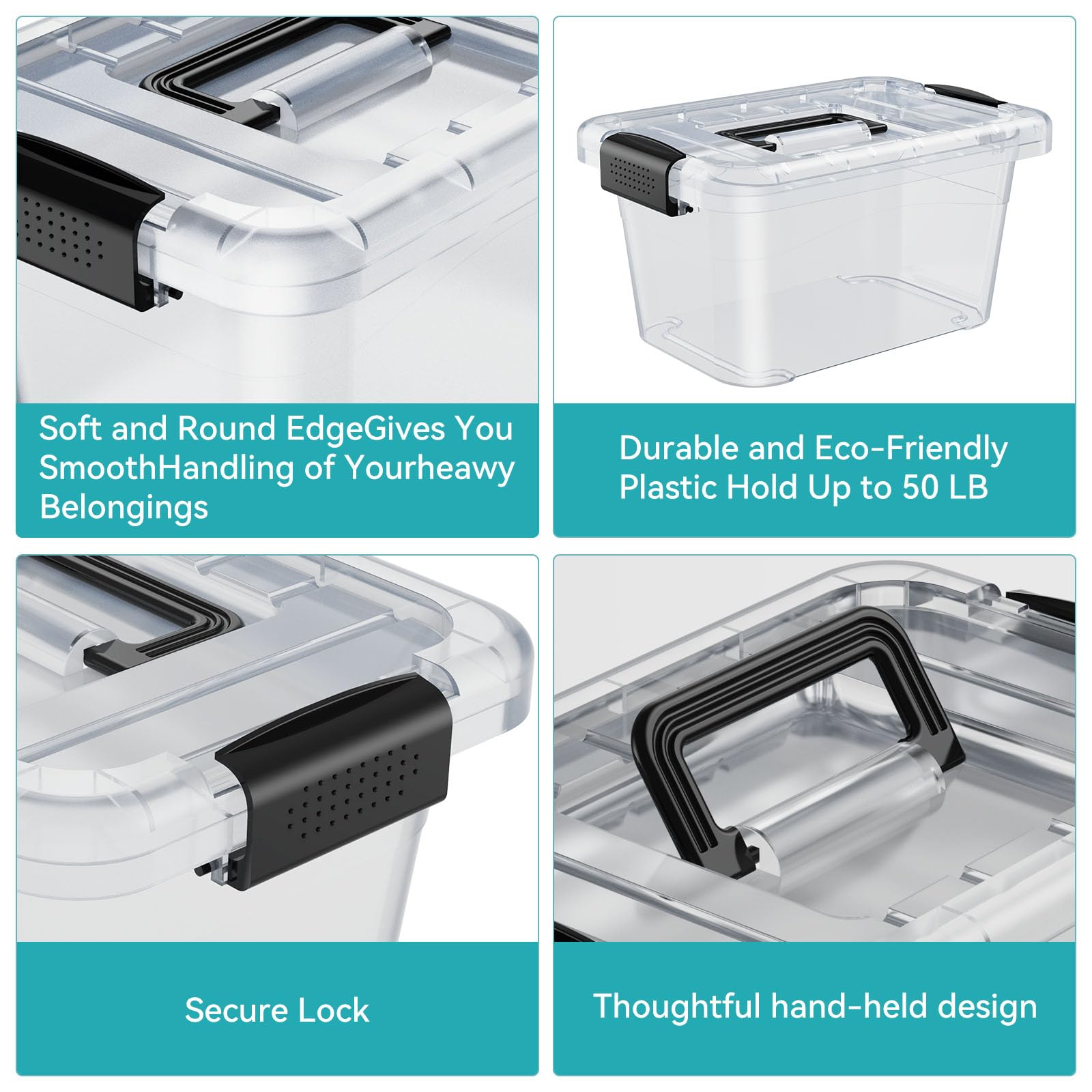 Plastic Storage Bin (12 Count)