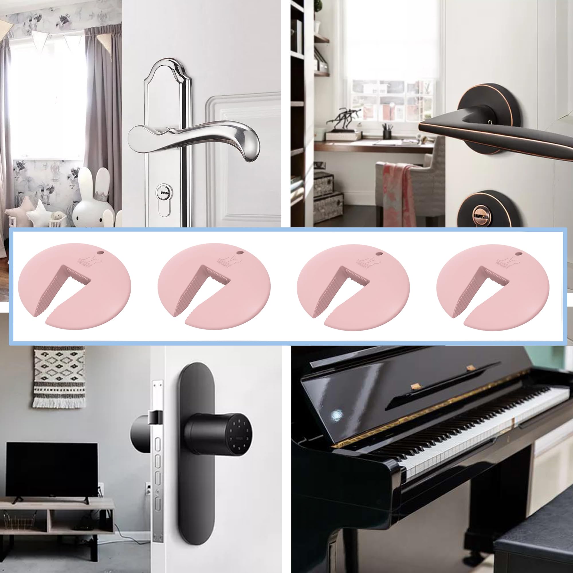 Door Pinch Guard and Door Slam Stopper (4 Count)