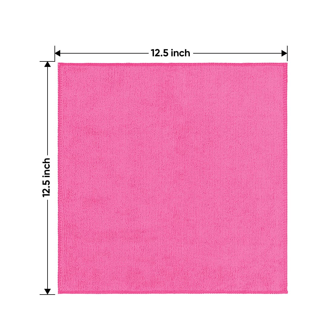 Pink Microfiber Cleaning Cloth 12 Pack (12 Count)
