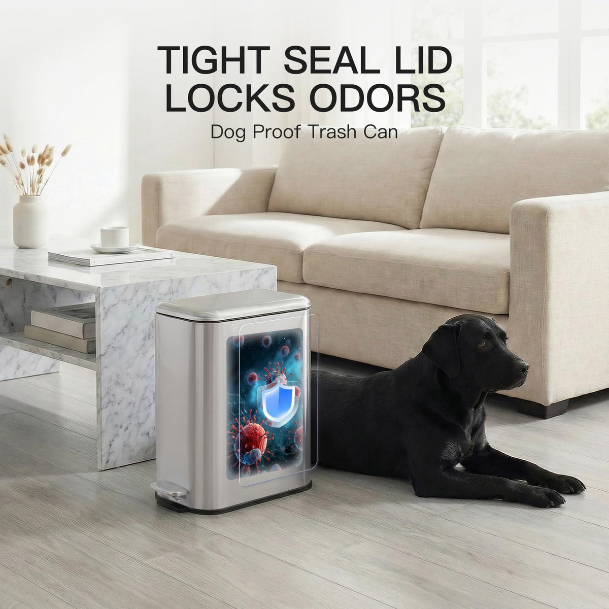 1.3 Gallon Bathroom Trash Can