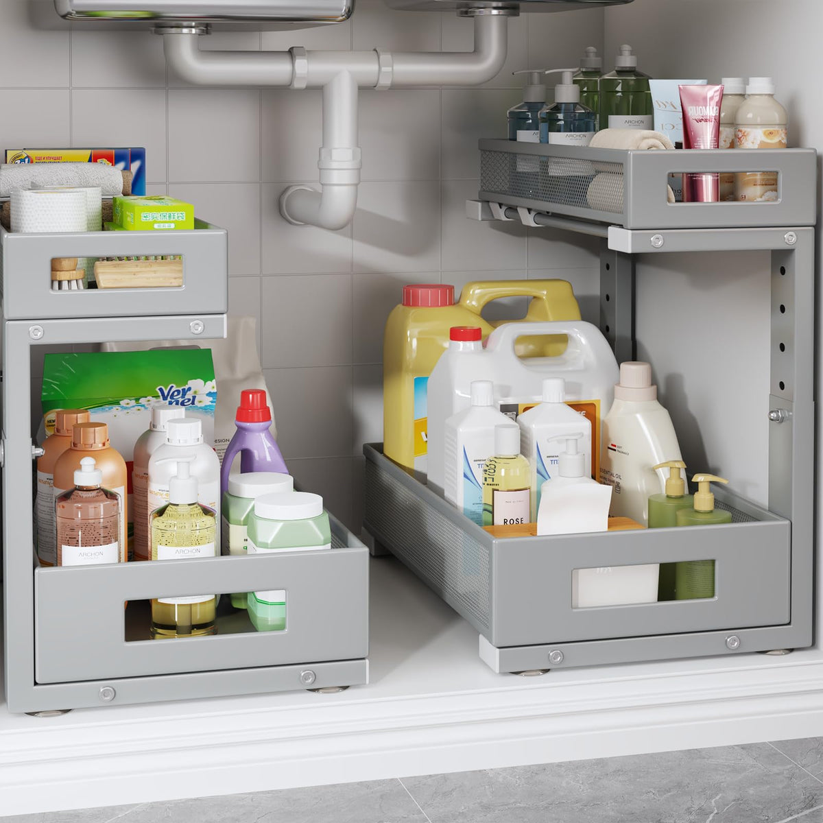 2 Pack Under Sink Storage Organizer (2 Count)