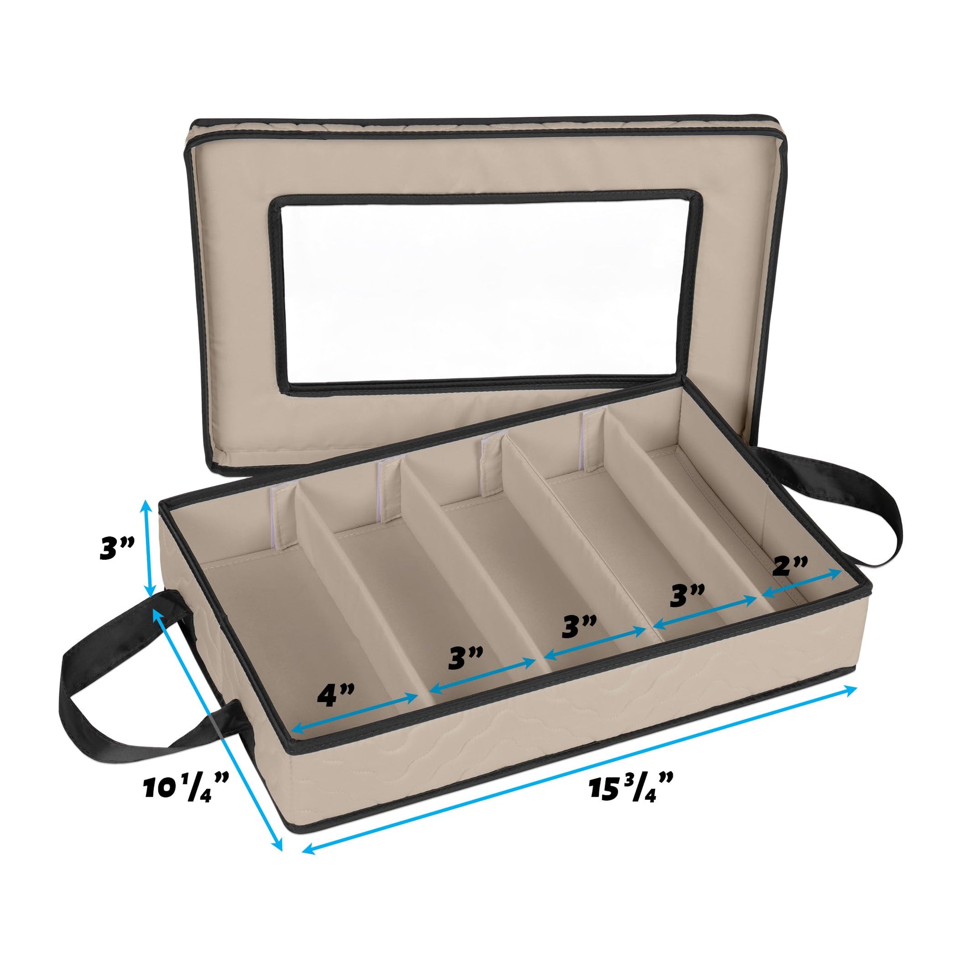 Flatware Storage Case 5 Compartments Silverware Container Box