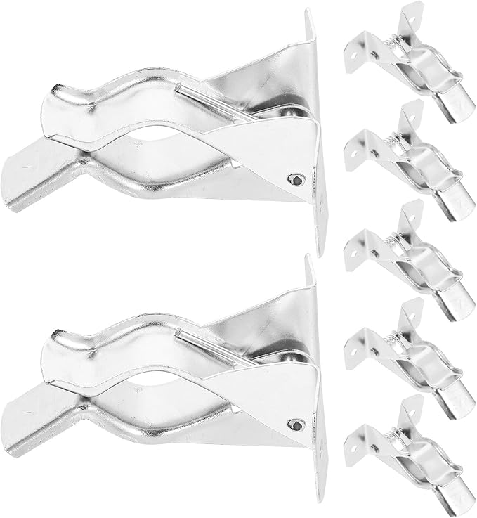 ibasenice 10pcs Heavy Duty Metal Mop and Broom Holder Wall Mounted Organizer with Grippers for Garage Kitchen Laundry Storage
