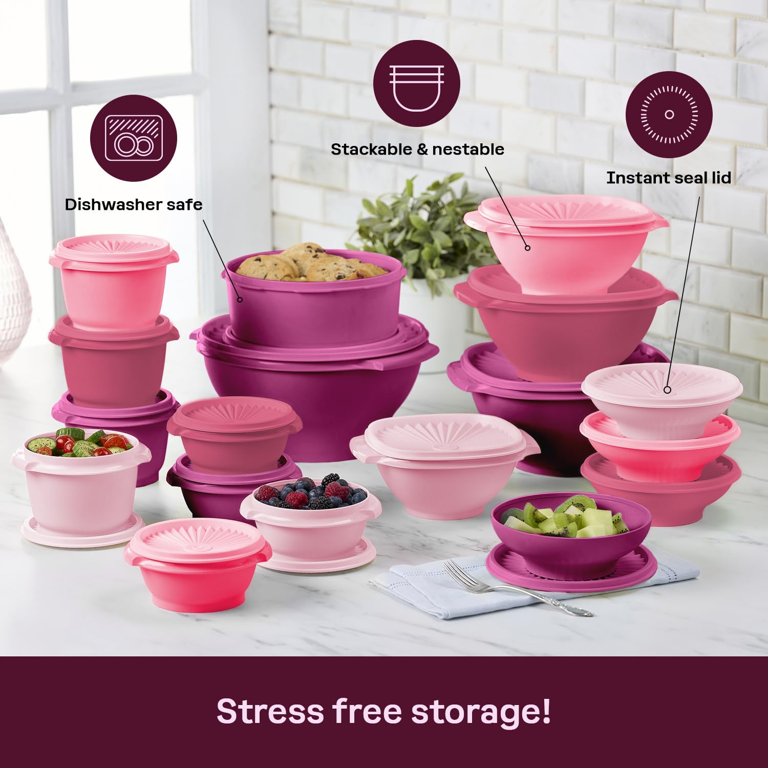 Heritage 36 Piece Vintage Pink Set