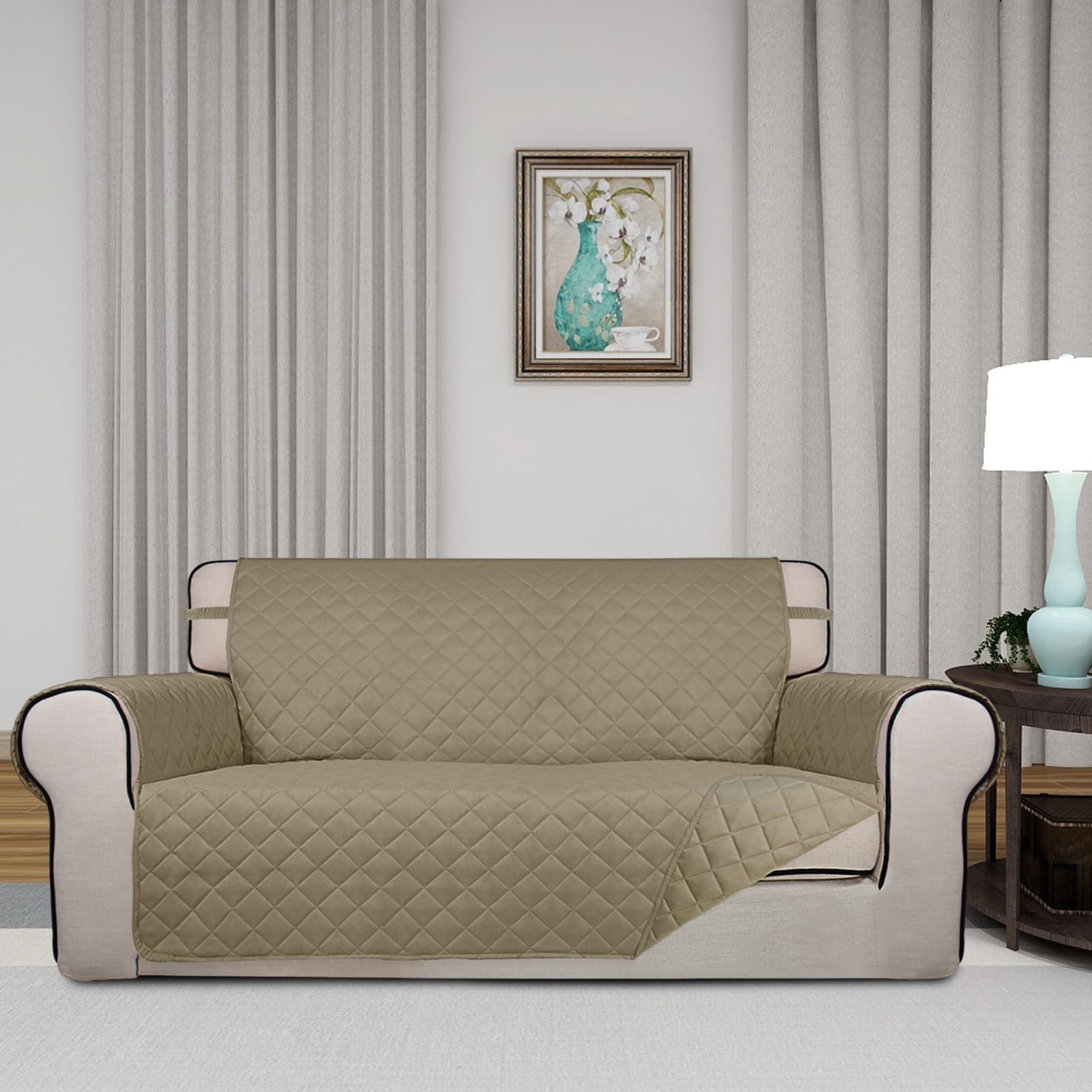 Reversible Quilted Couch Covers for Dogs Loveseat Sofa Cover 54"