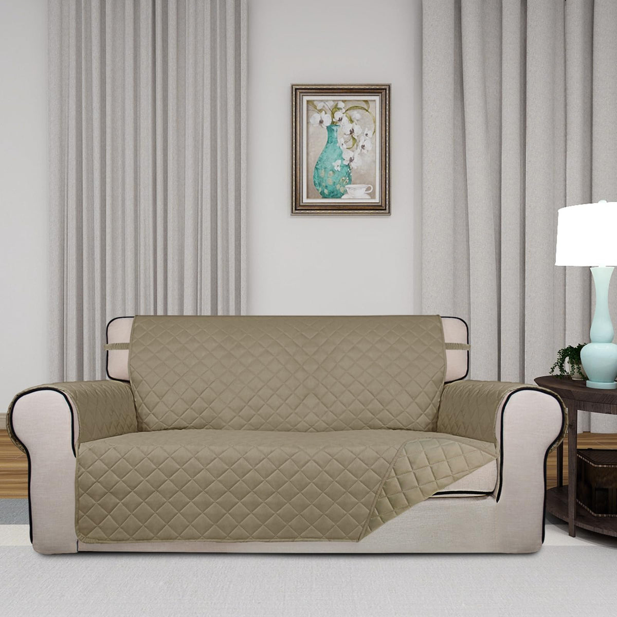 Reversible Quilted Couch Covers for Dogs Loveseat Sofa Cover 54"