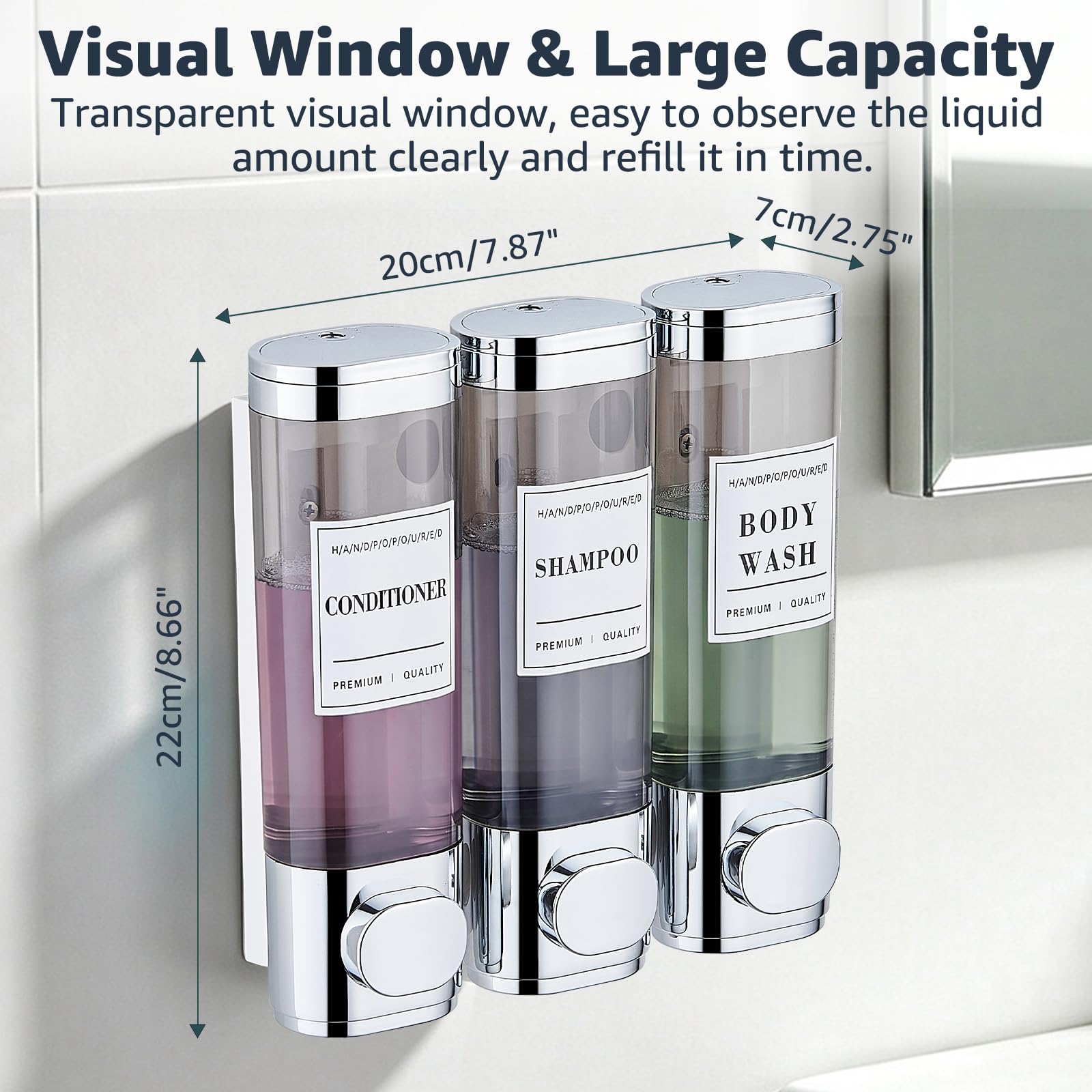 Shampoo and Conditioner Dispenser