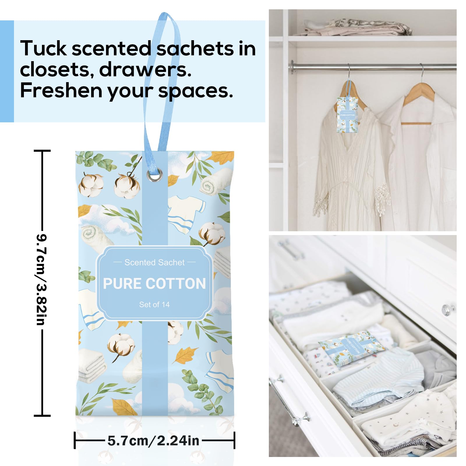 Scented Sachets for Drawer and Closet (14 Count)