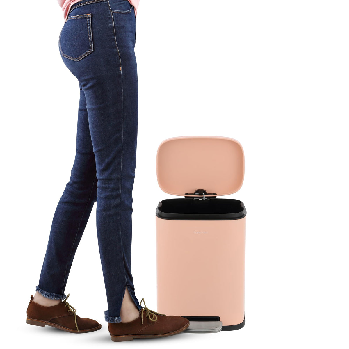 Connor 2 Piece Iron Trash Can (2 Count)