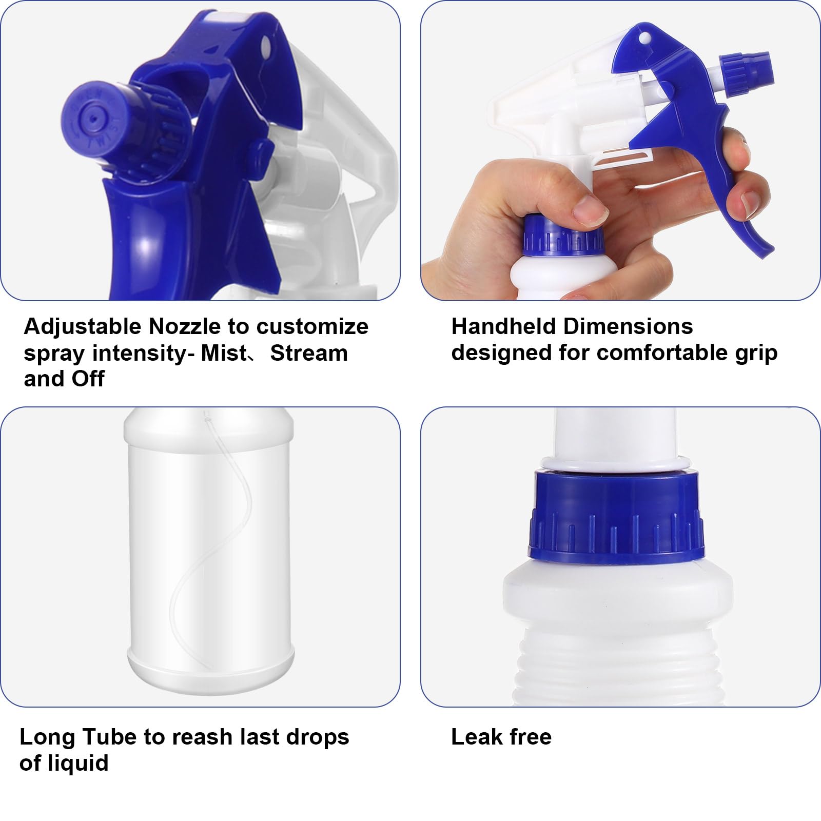 12 Pcs 16 Oz Plastic Spray Bottles