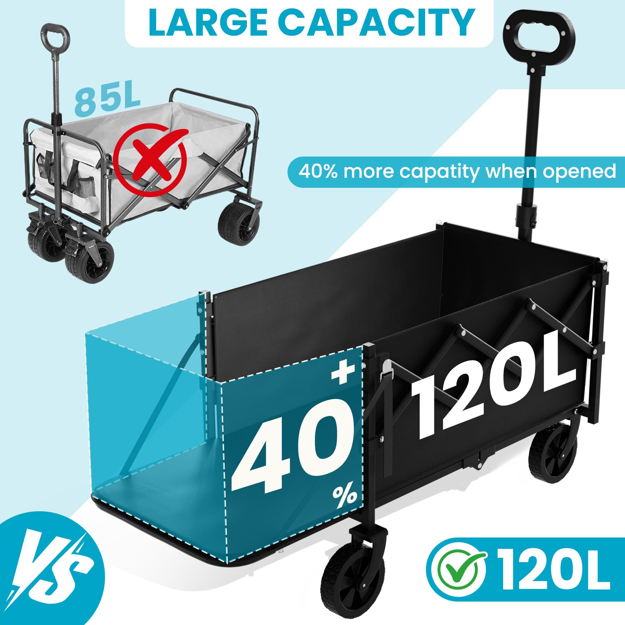 Small Collapsible Wagon with Tailgate