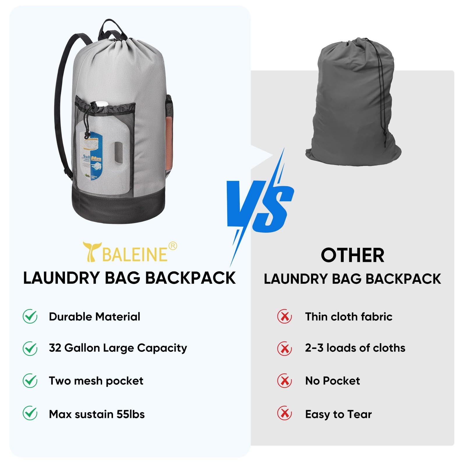 120L Laundry Bag Backpack