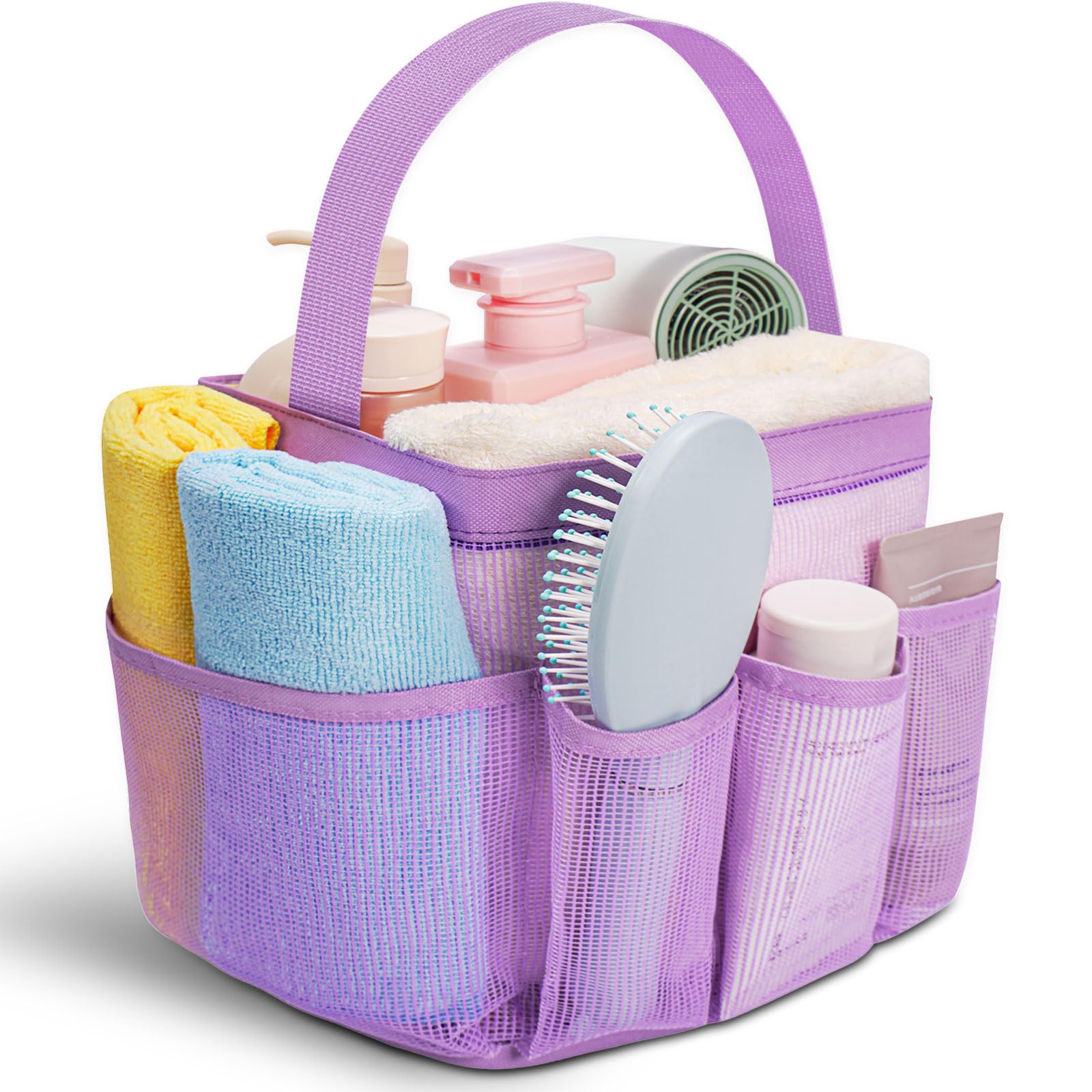 Camping Essentials Shower Caddy Portable for College Dorm Room Essentials for Girls with 9 Pockets
