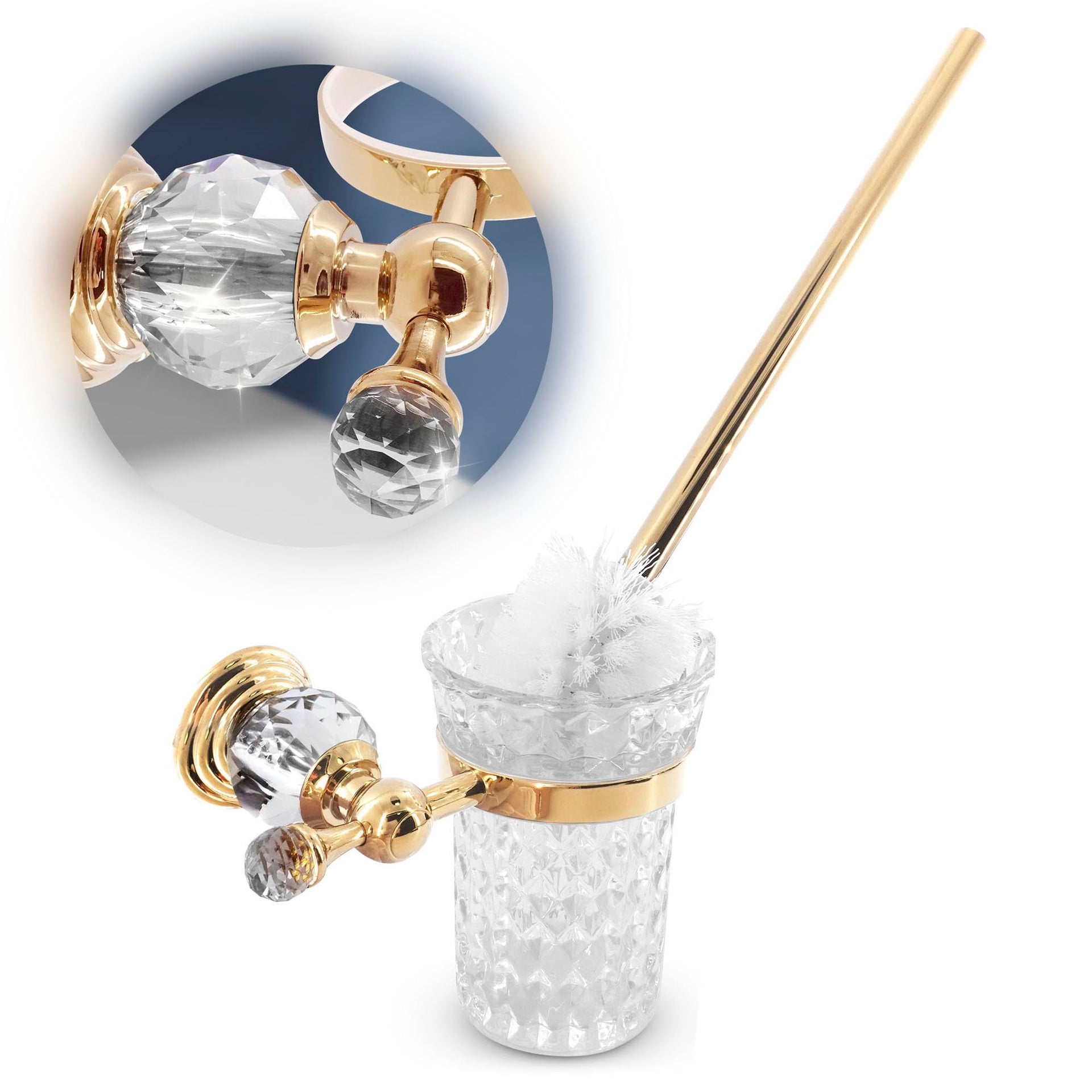Wall Mounted Toilet Brush and Holder Set