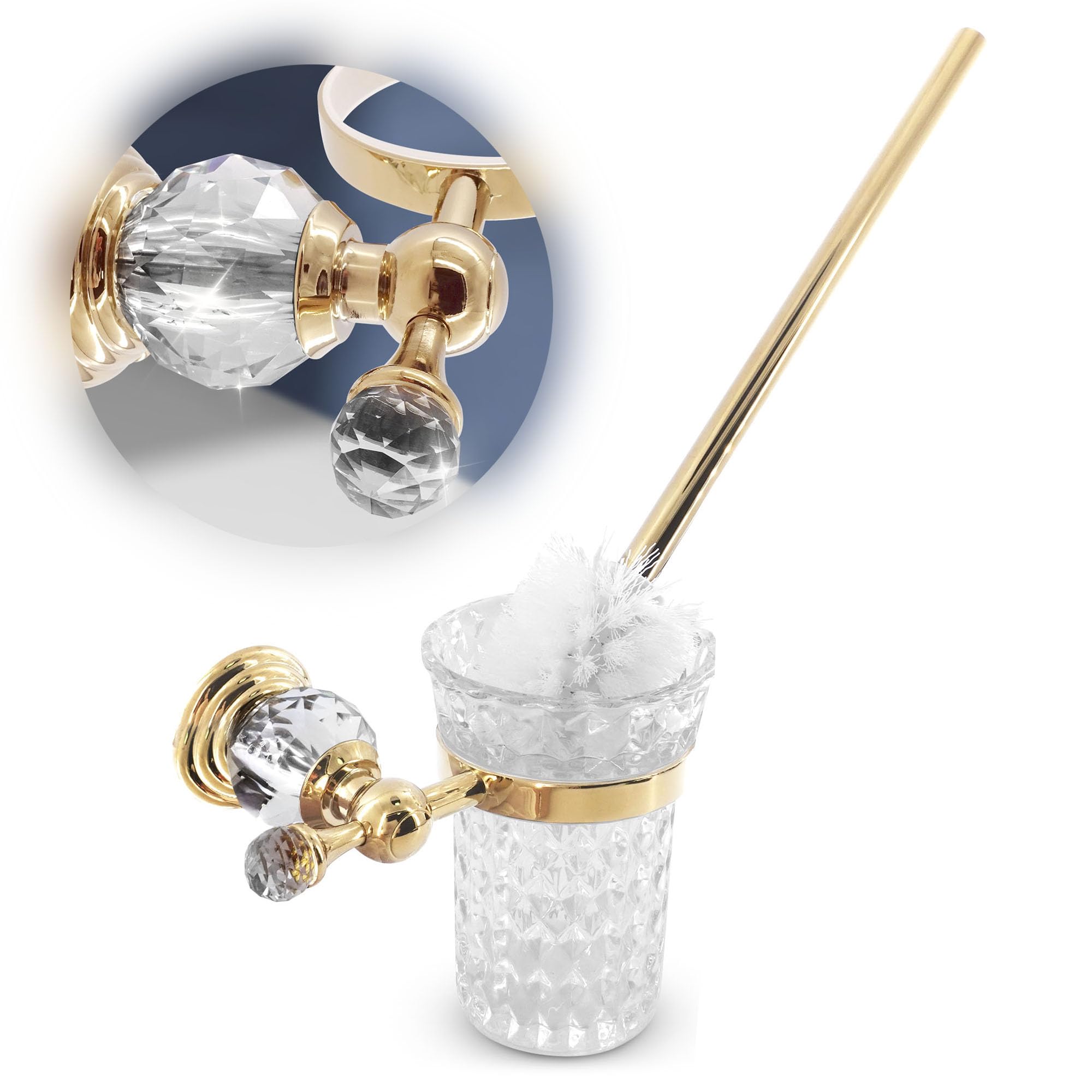 Wall Mounted Toilet Brush and Holder Set