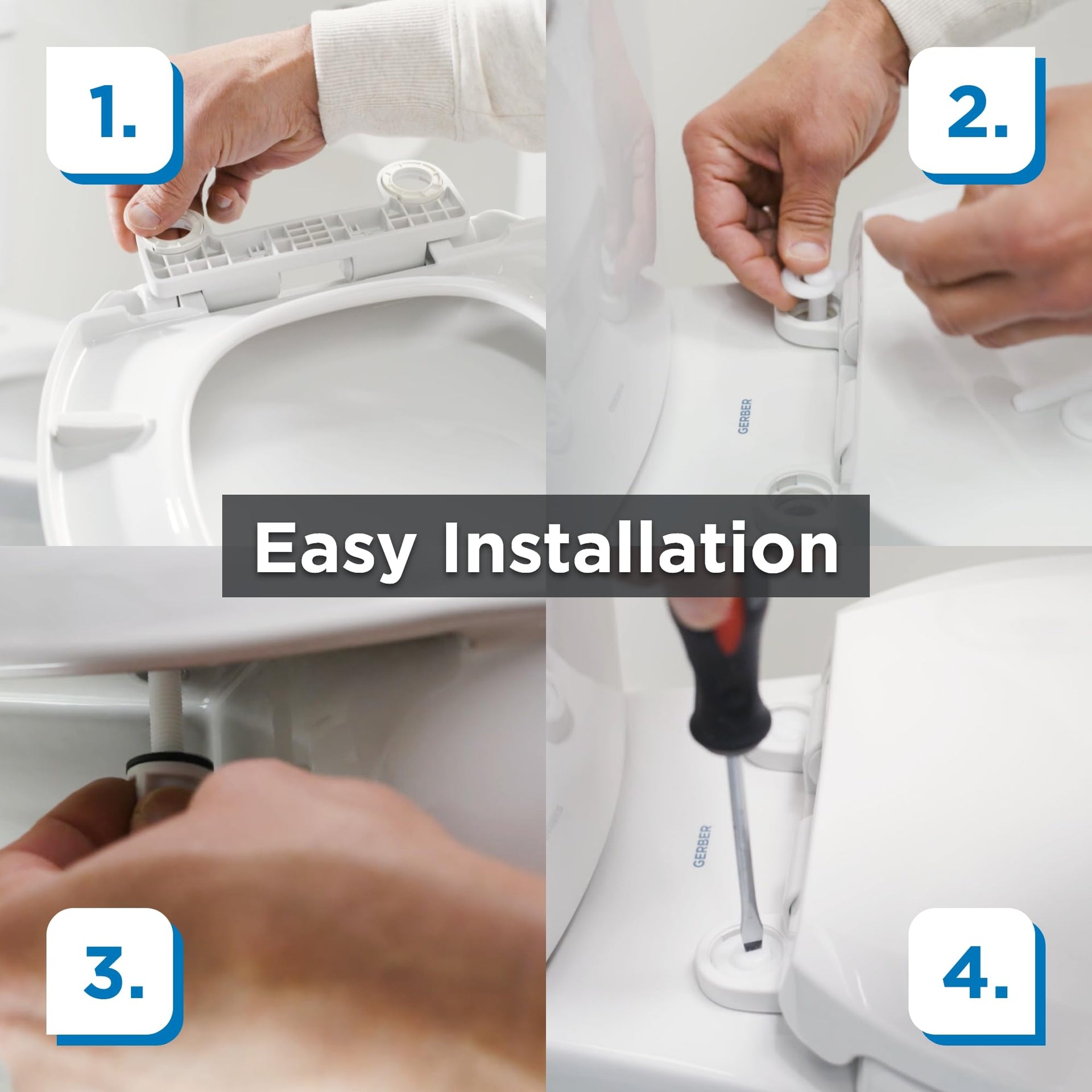 Round Front Toilet Seat with Cover