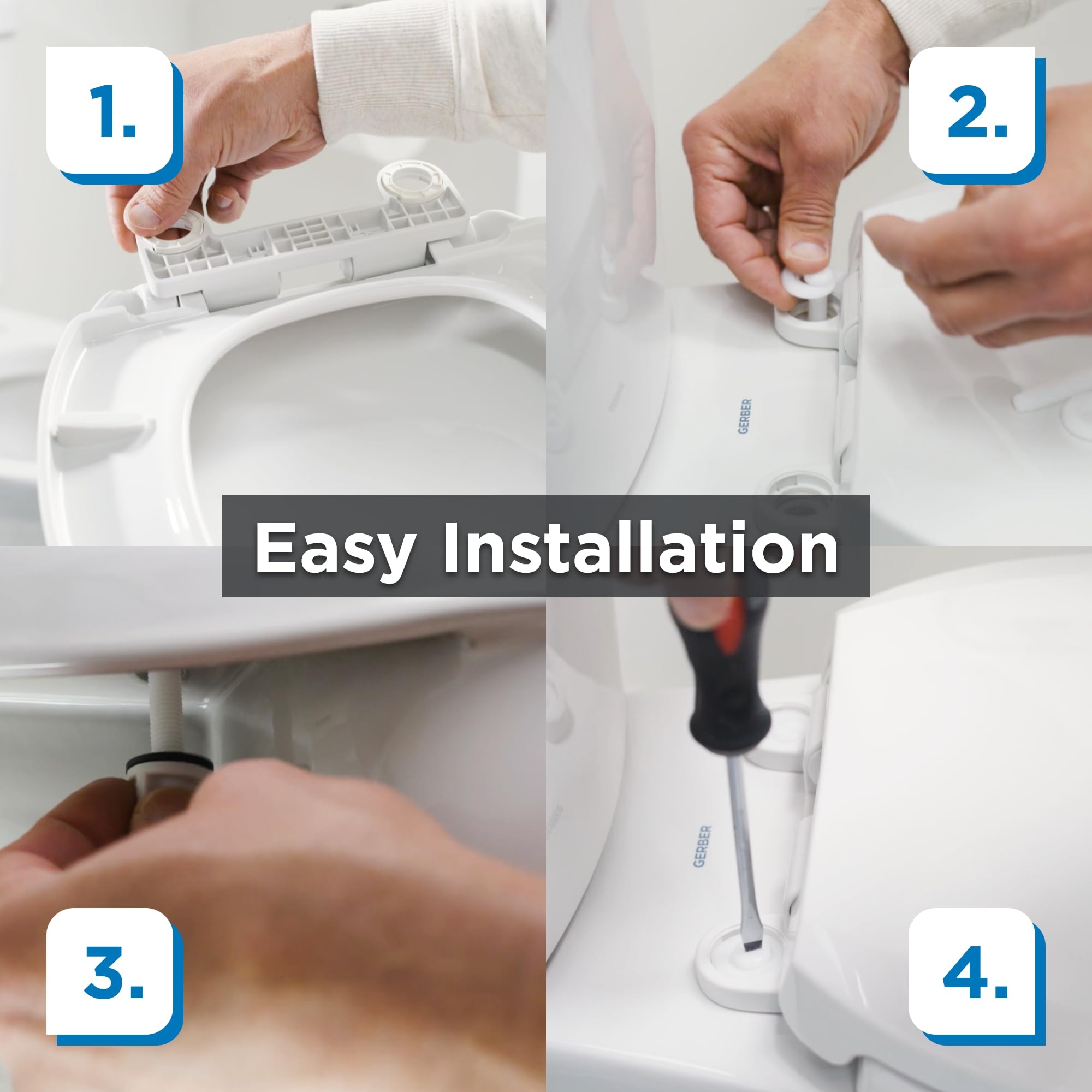 Round Front Toilet Seat with Cover