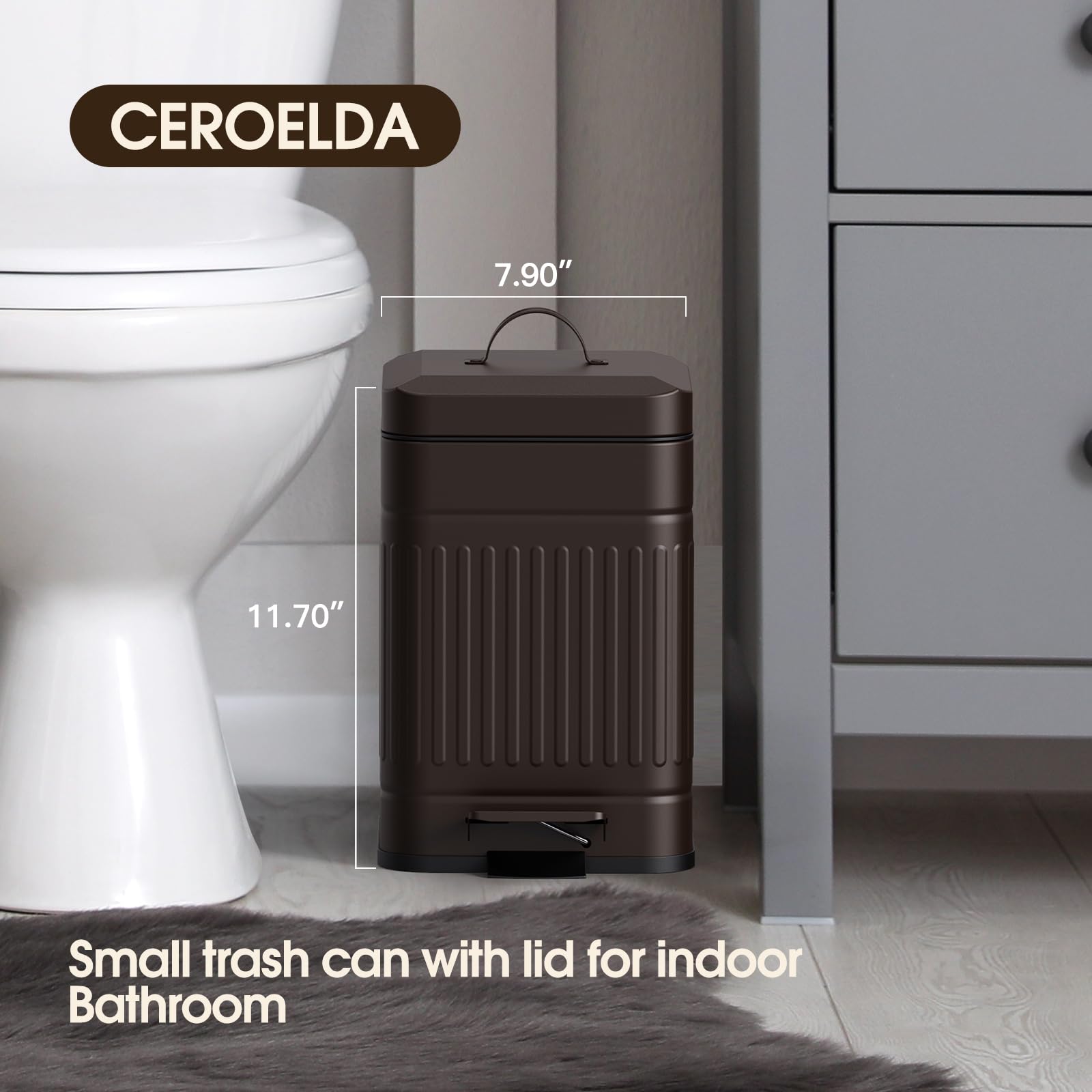 Small Trash Can with Lid