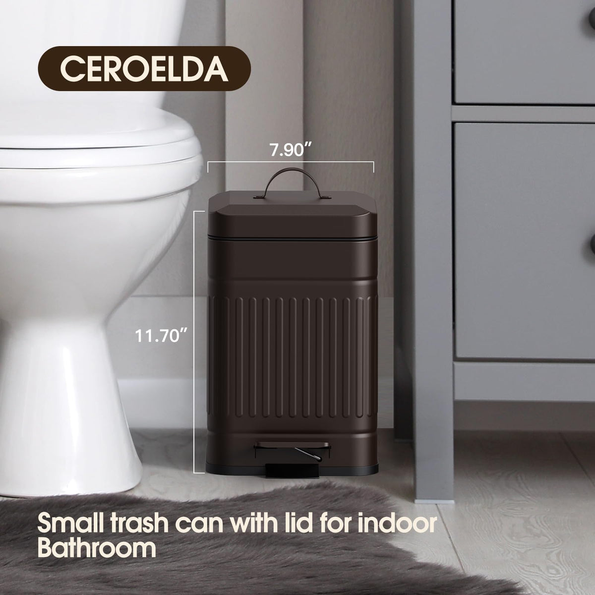 Small Trash Can with Lid
