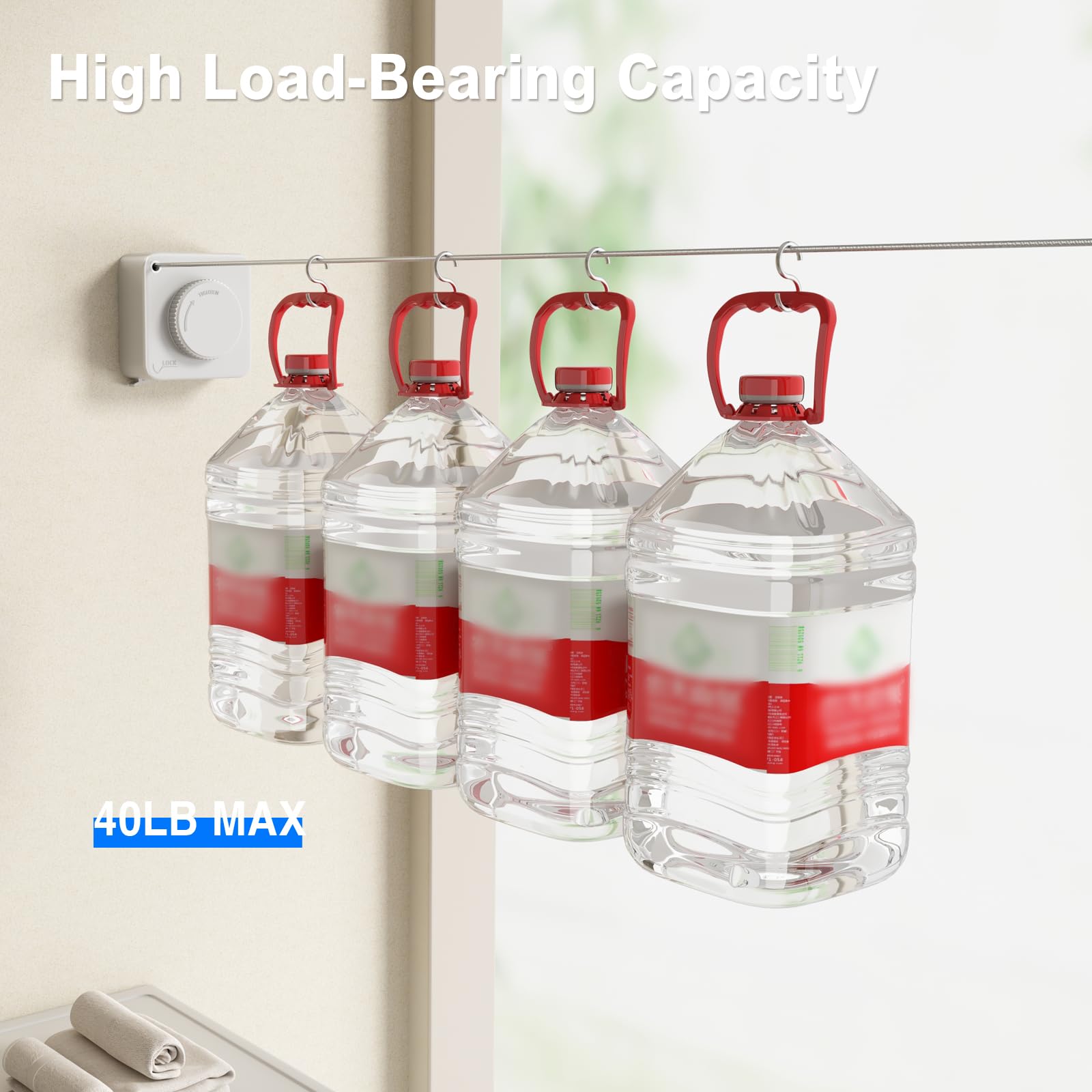 Retractable Clothesline Indoor (15.1 Foot)