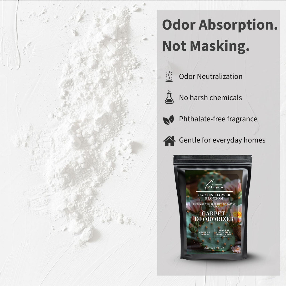 Cactus Flower Carpet Deodorizer Powder (36 Ounce)