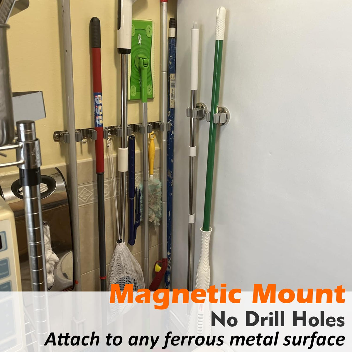 Magnetic Broom Holders (4 Count)