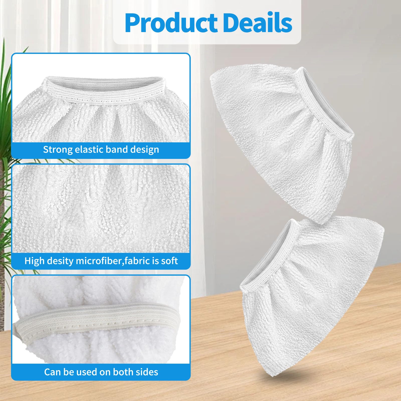 12 Pack Universal Handheld Steam Cleaner Pads Replacement Bissell Steam Shot Attachments (12 Count)