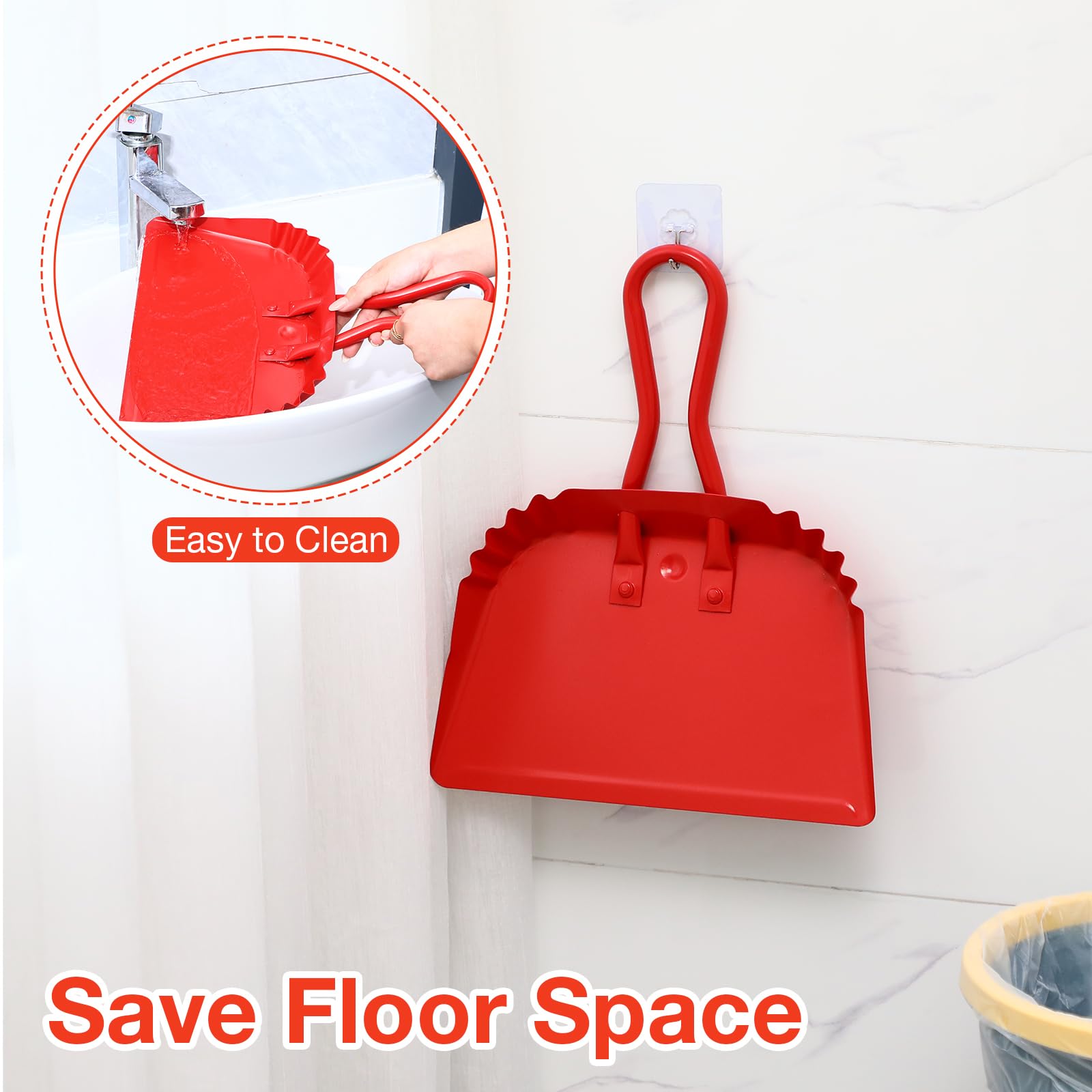 2 Pcs Heavy Duty Metal Dust Pans (2 Count)