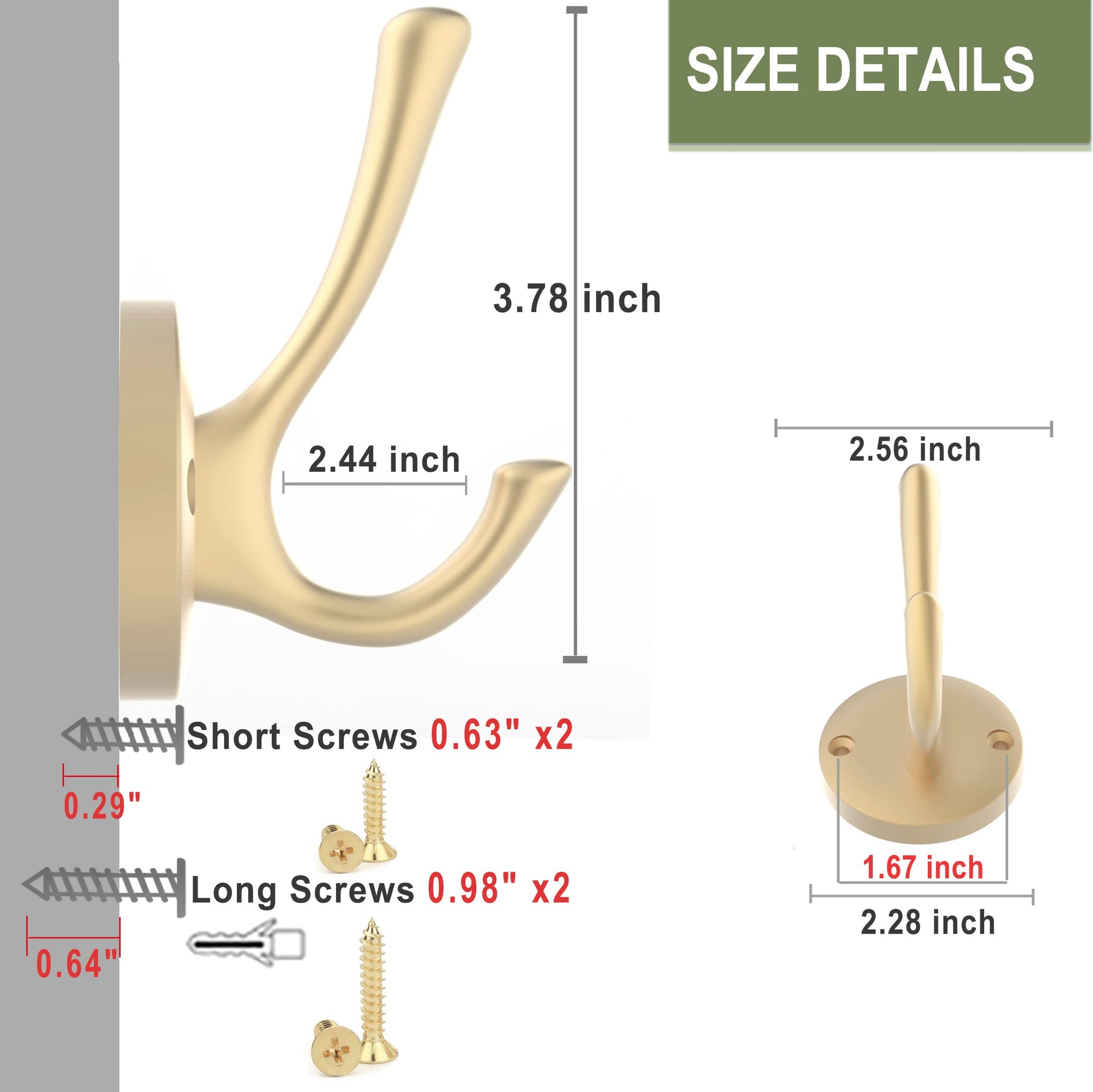 Gold Wall Hooks