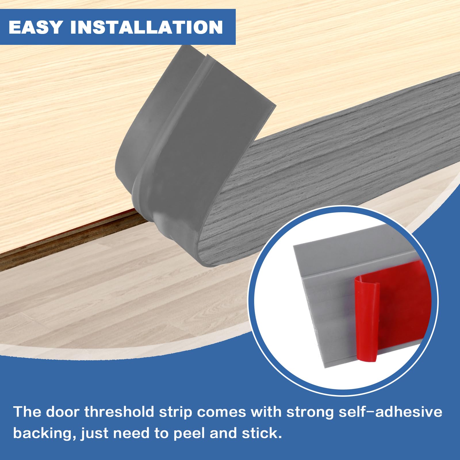 Vinyl Door Threshold Flooring Transition Strip Self Adhesive Carpet Edging Strip for Laminate Doorway Edge Threshold from 1 (10 Foot)