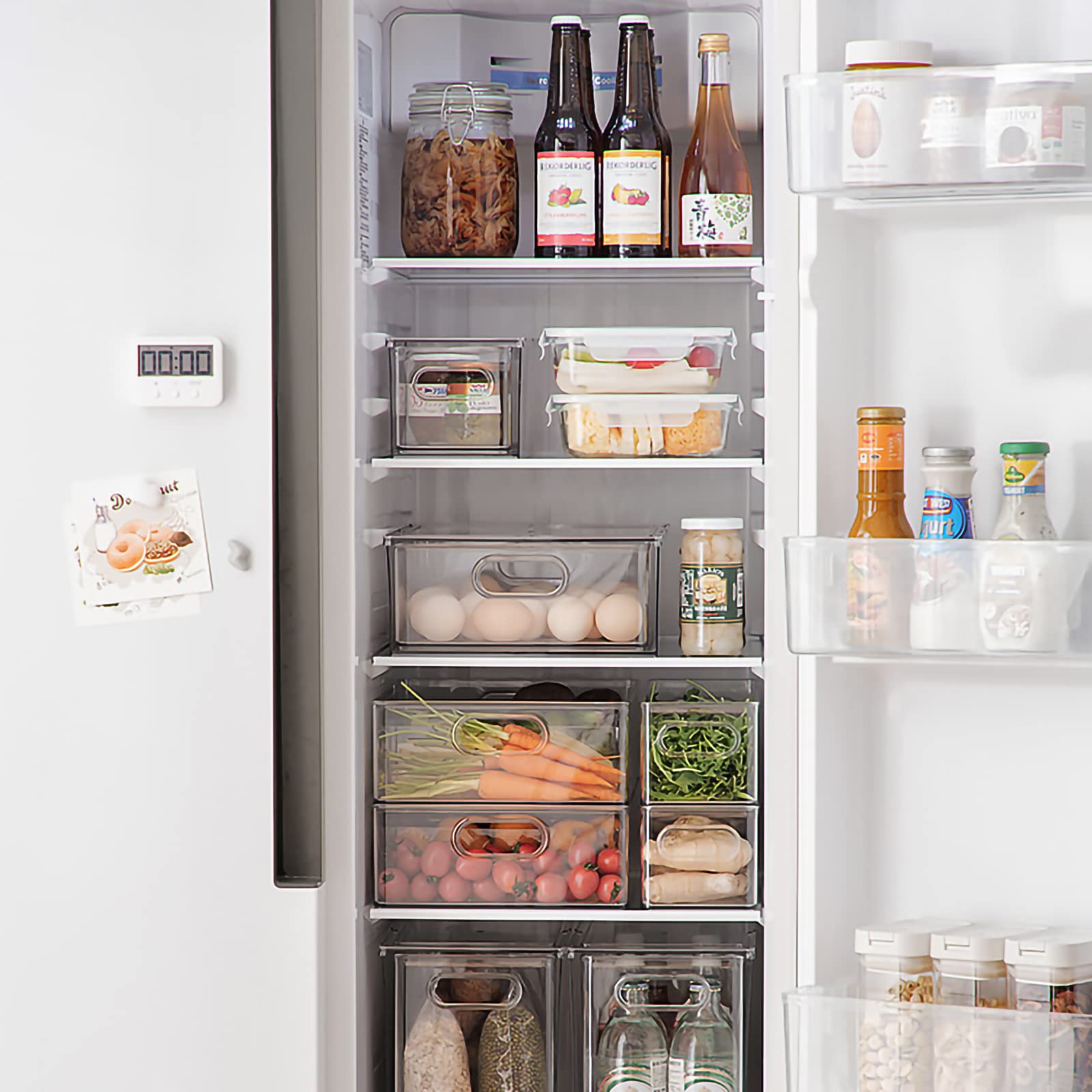 2Pack Stackable Fridge Drawers Pull (2 Count)