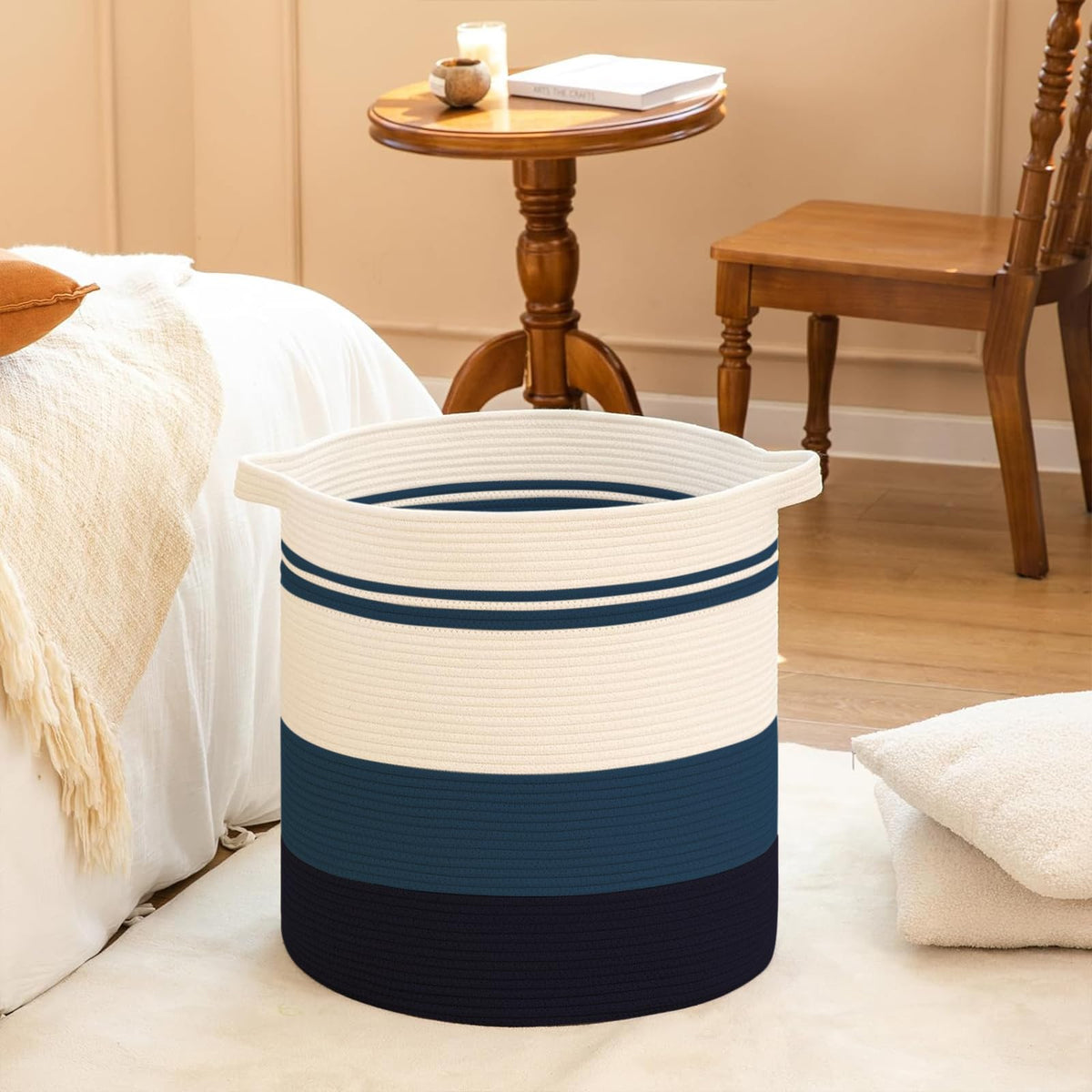 80L Laundry Baskets Hamper with Handles