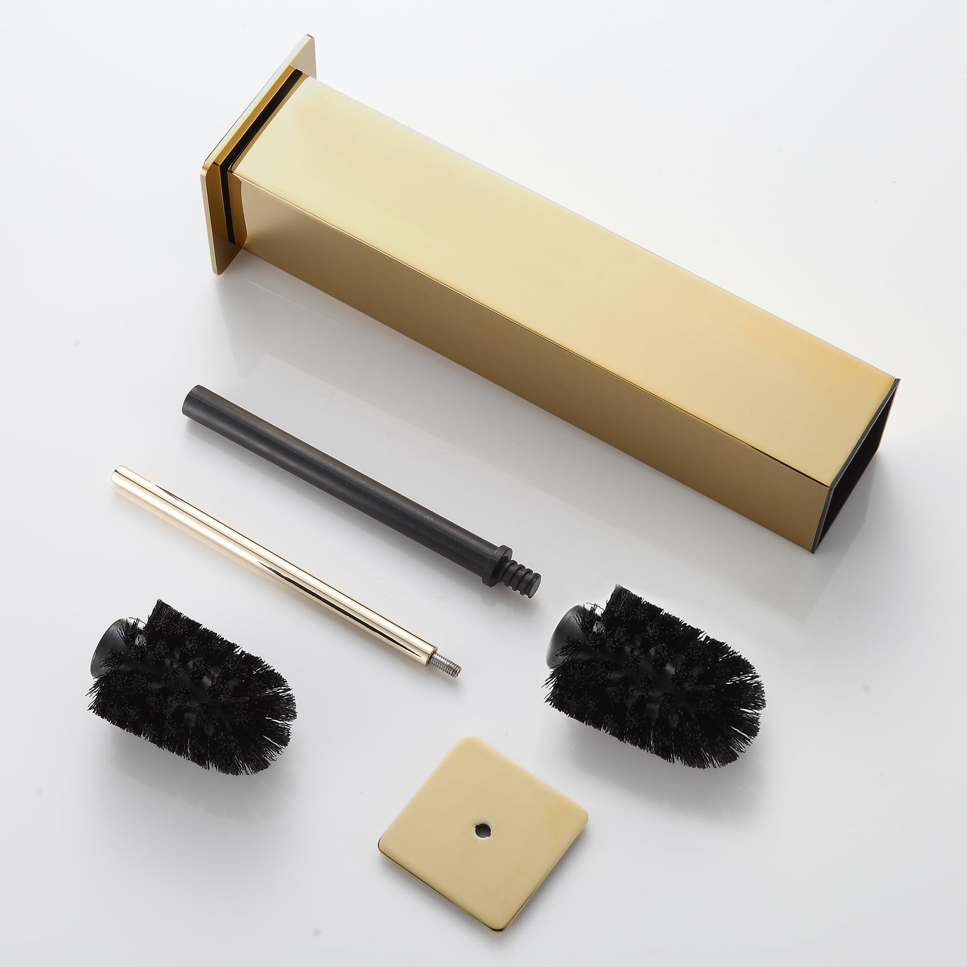 Gold Toilet Brush with Holder 304 Stainless Steel Toilet Bowl Brush