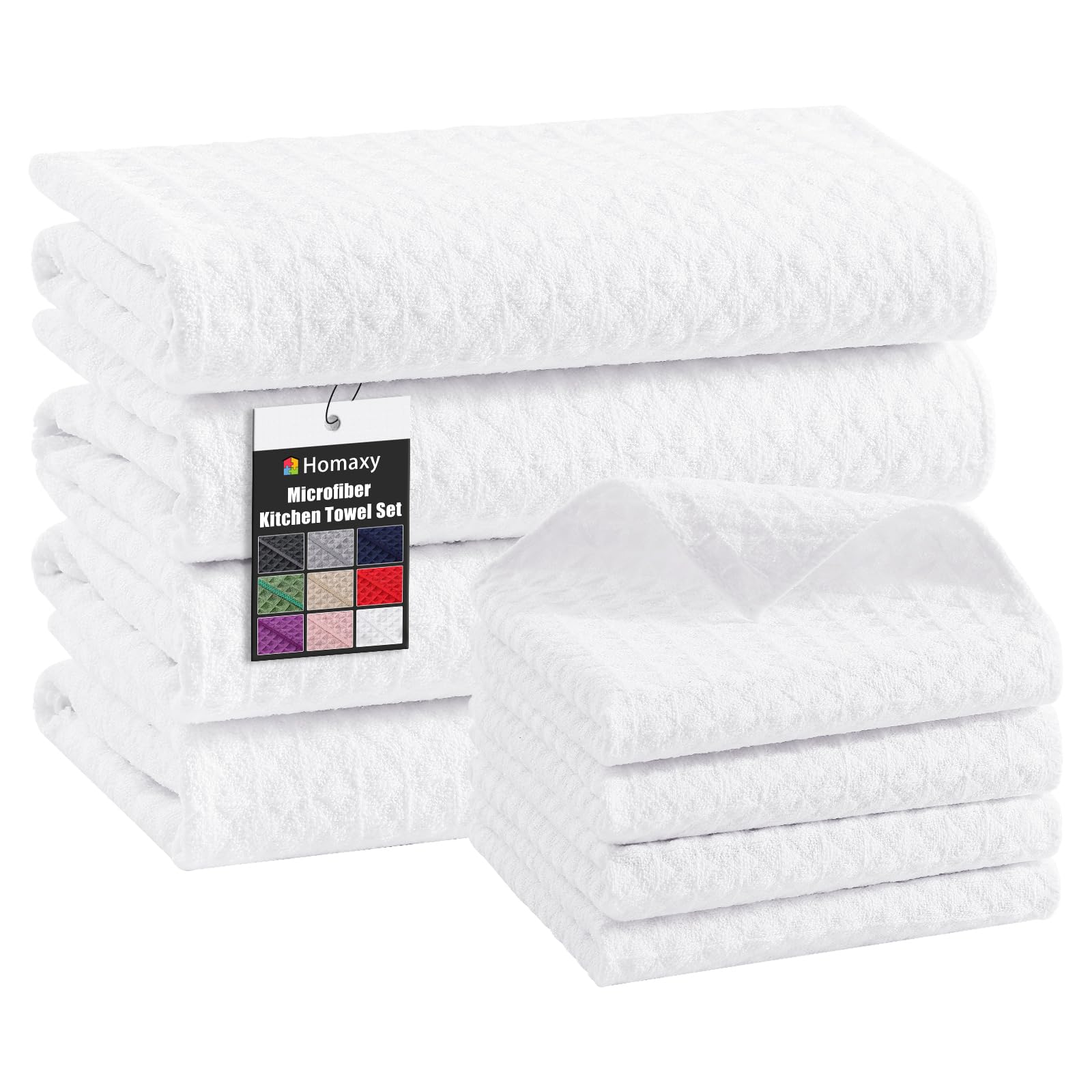 Microfiber Kitchen Towels and Dishcloths Sets (8 Count)
