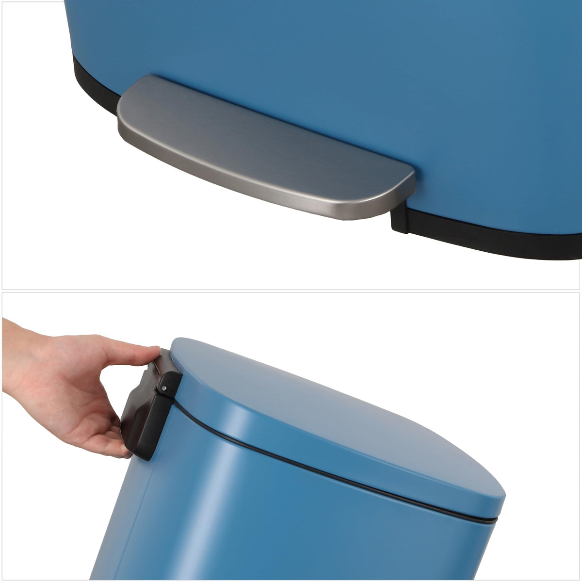 Connor 2 Piece Iron Trash Can (2 Count)