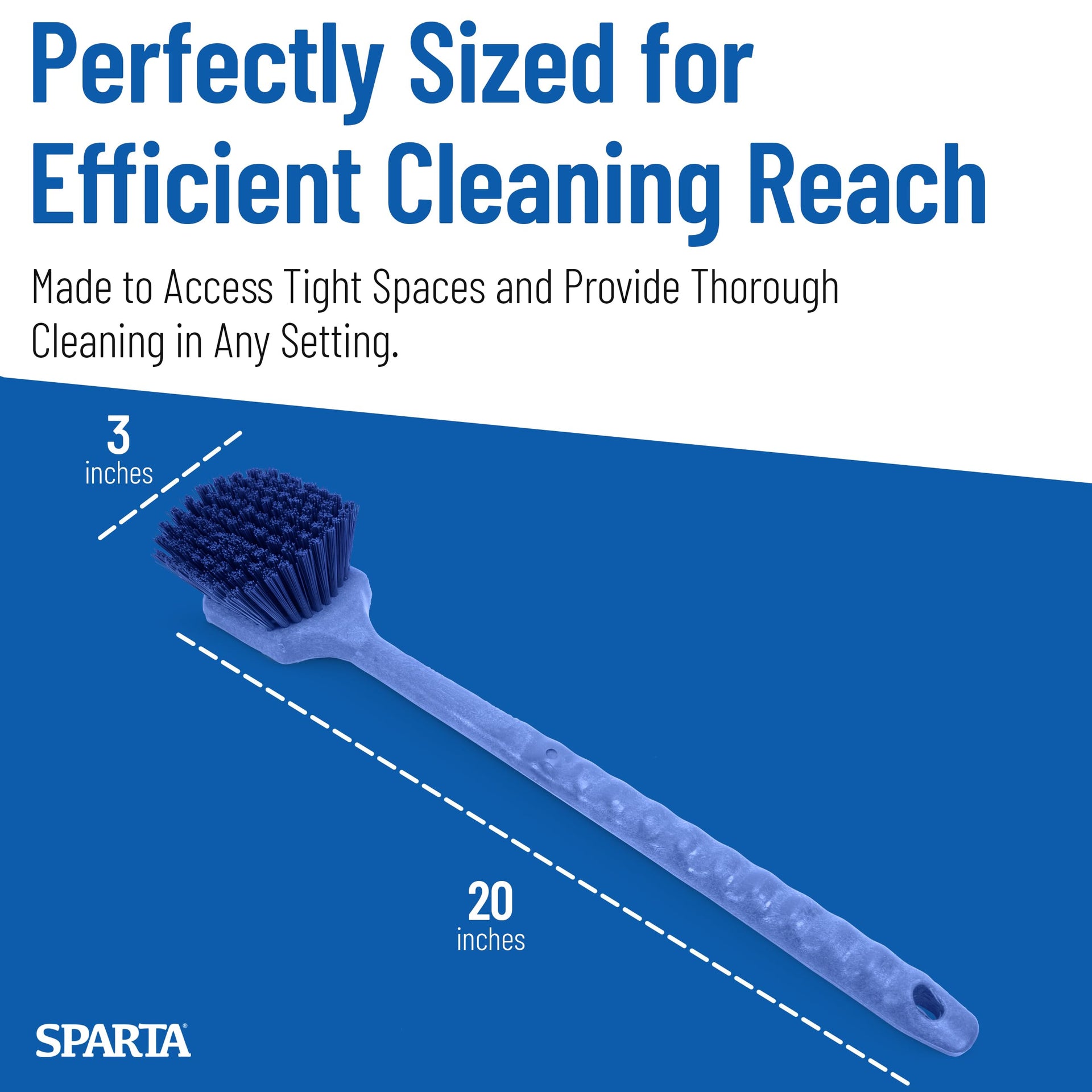 20" Floater Scrub Brush with Long Handle (6 Count)