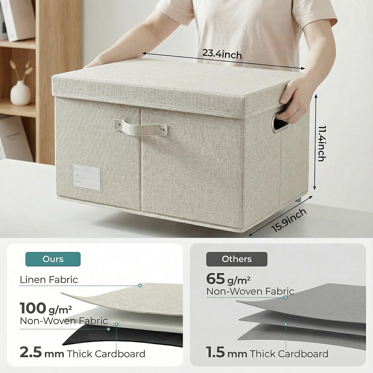 Storage Bins with Lids [3 (3 Count)