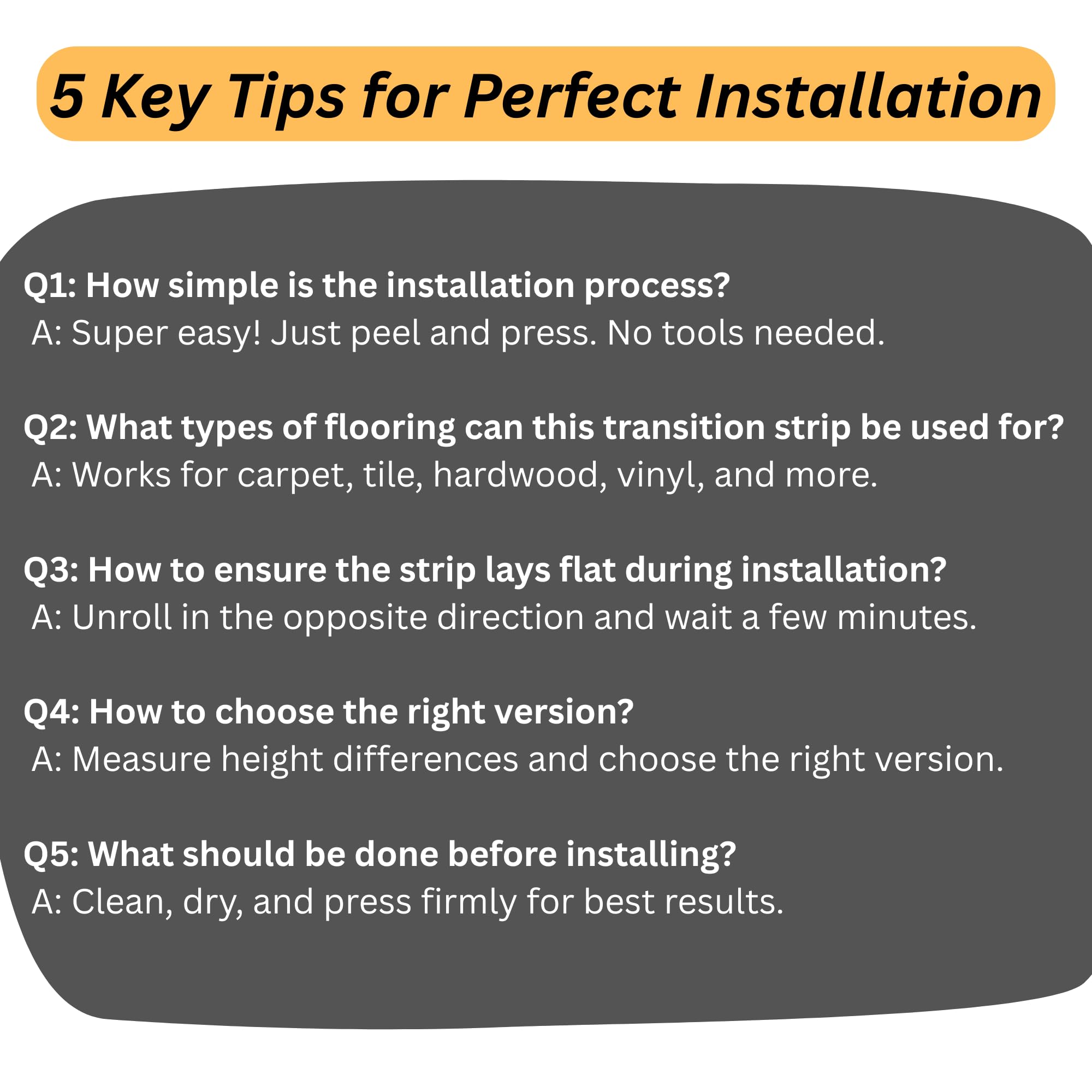 Floor Transition Strip Self Adhesive Carpet Wood Tile Vinyl Flooring Laminate Transition Cover Edge Trim Gap Doorway Threshold for Uneven Floors Heights Within 5 mm