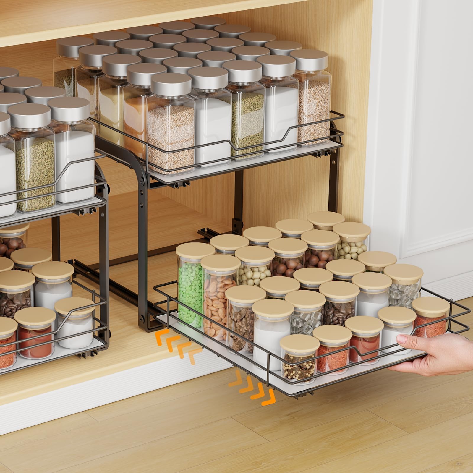Spice Rack Organizer for Cabinet