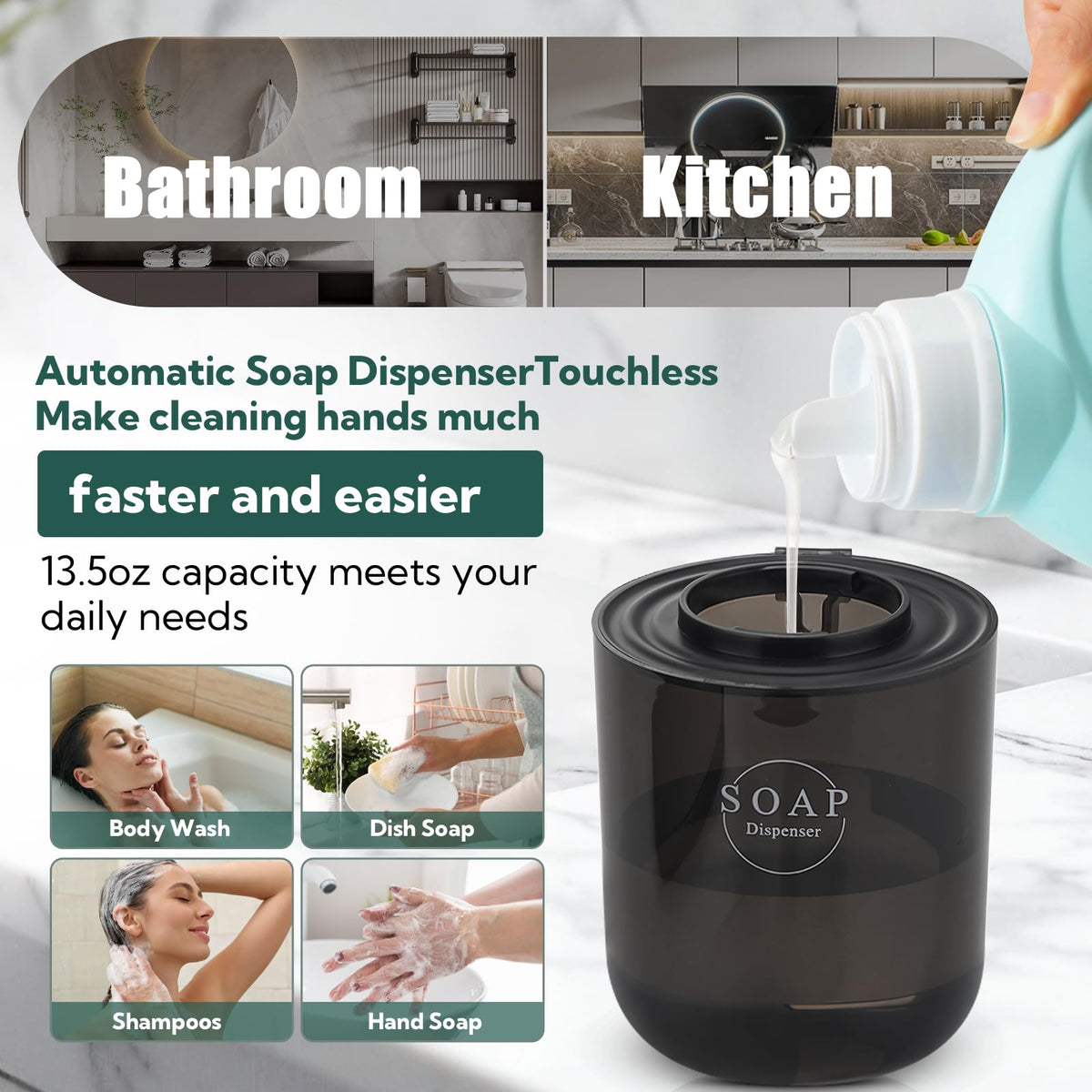 2 Pack Automatic Soap Dispenser (2 Count)