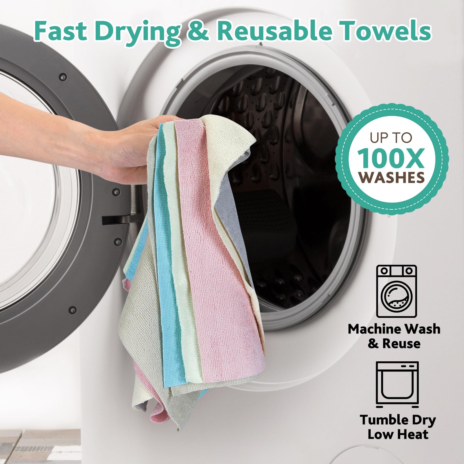 Matthew Microfiber Cleaning Cloth Roll 72Pack (72 Count)