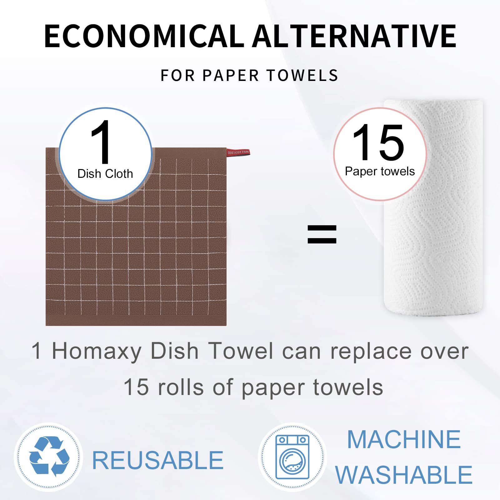 100% Cotton Terry Kitchen Towels (6 Count)