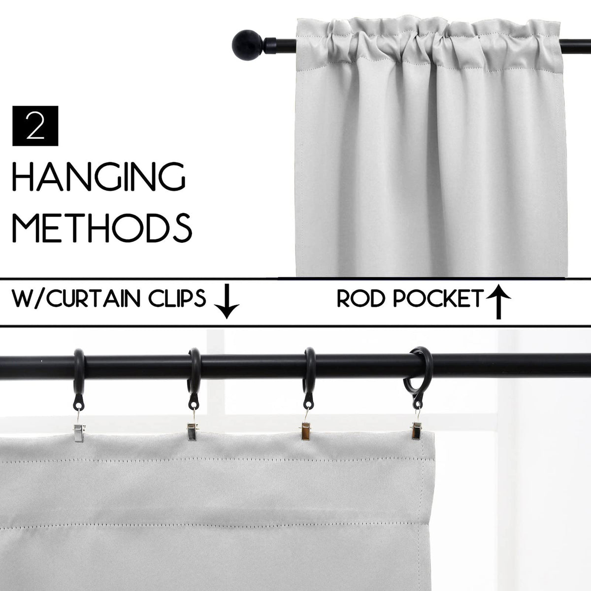 Light Grey Cafe Curtain
