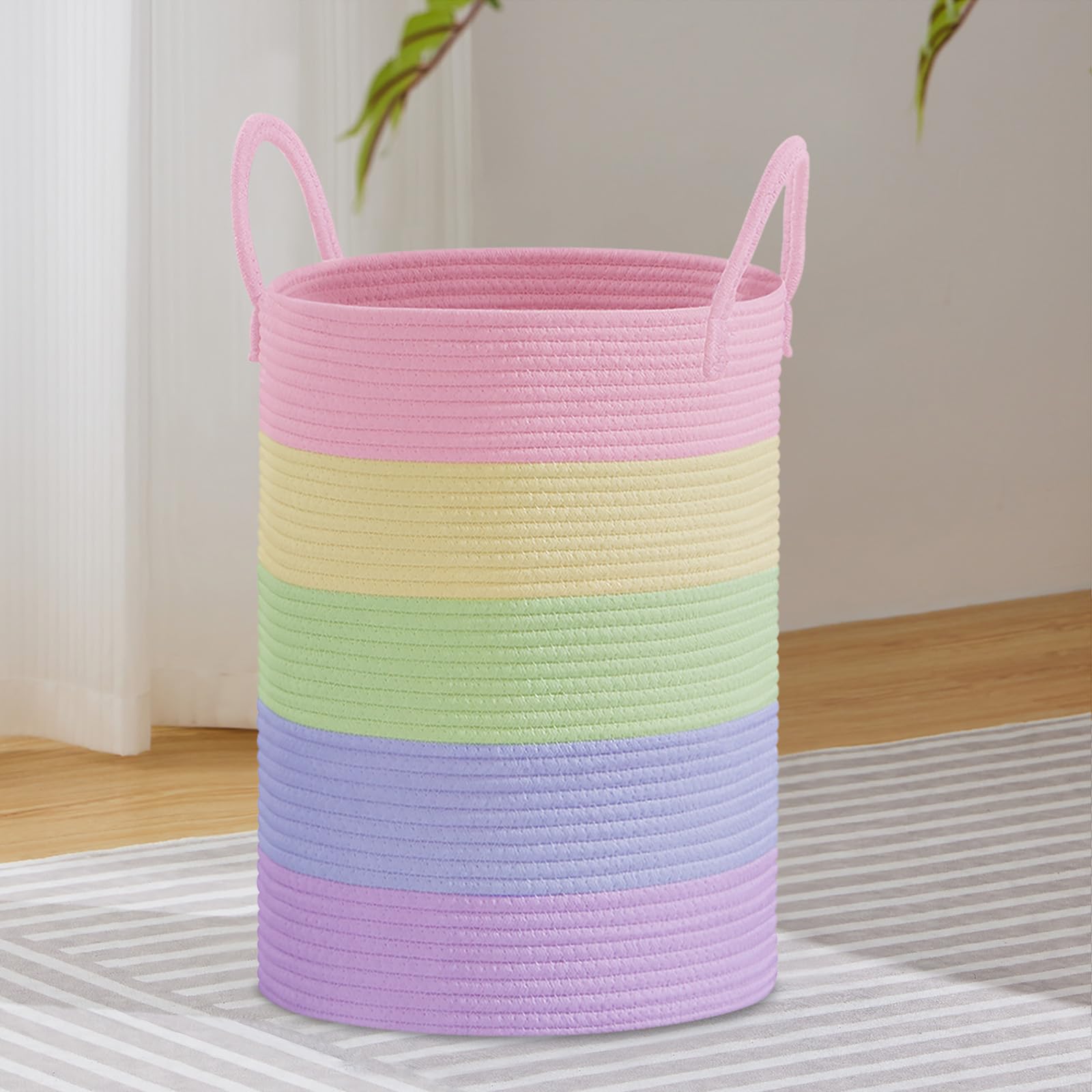 72L Tall Woven Laundry Basket Hamper