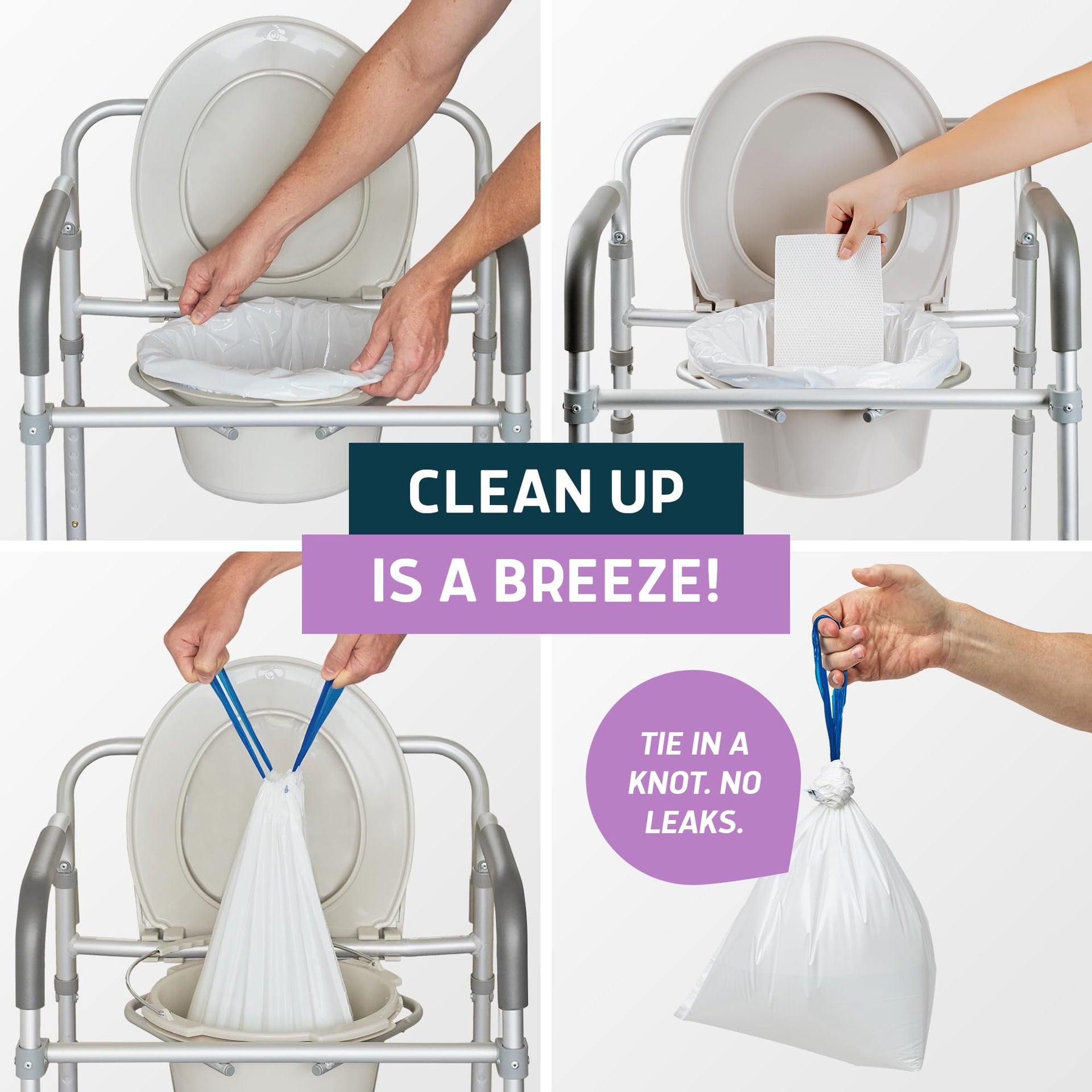 Commode Liners & Absorbent Pads (50 Count)
