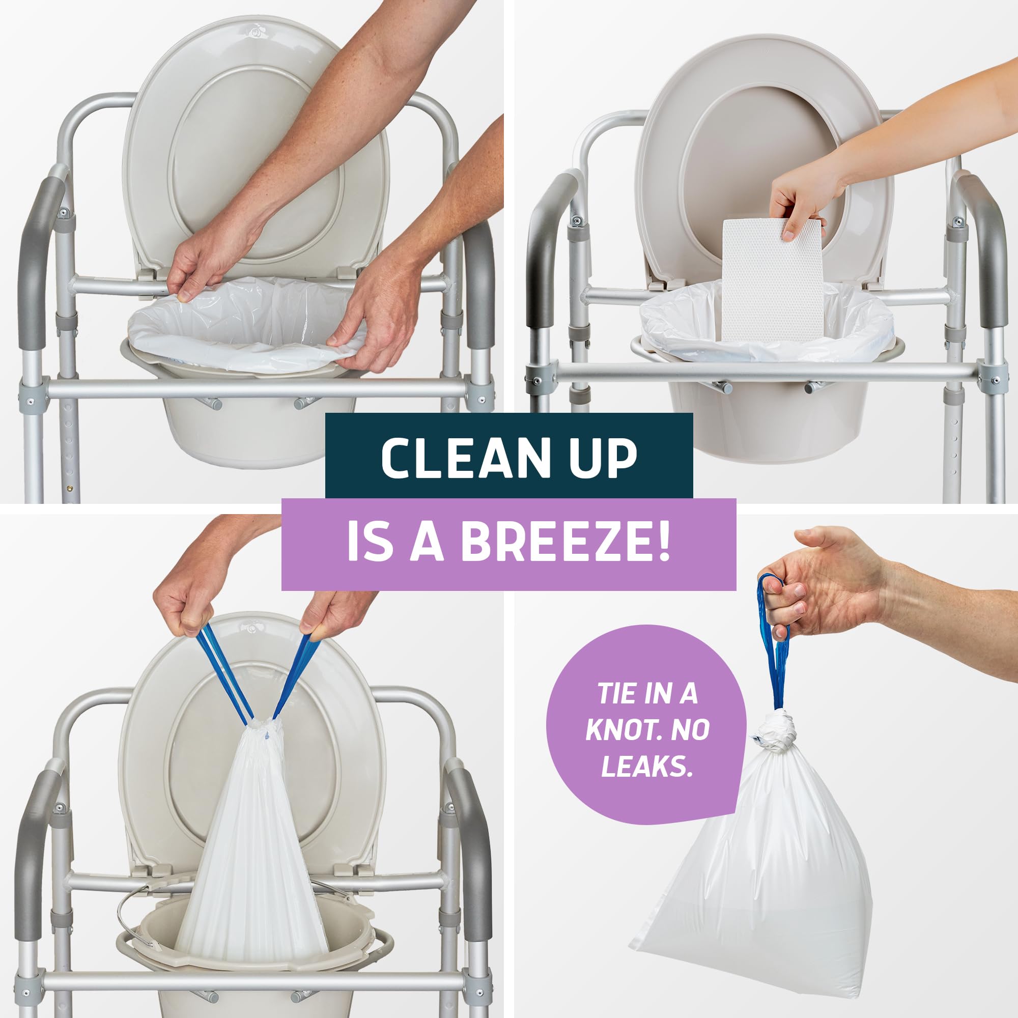 Commode Liners & Absorbent Pads (50 Count)