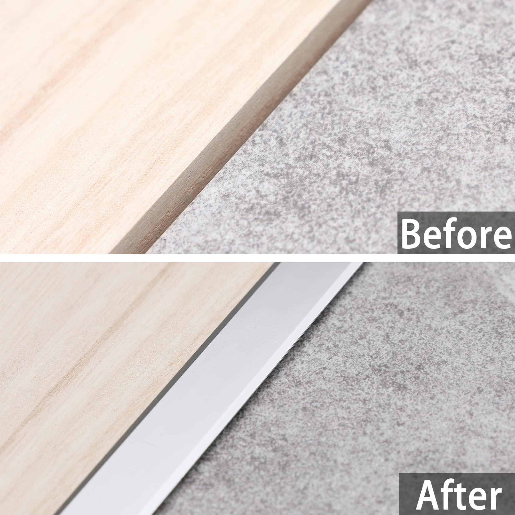 3Pcs Aluminum T Molding Trim & Floor Transition Strips (3 Count)