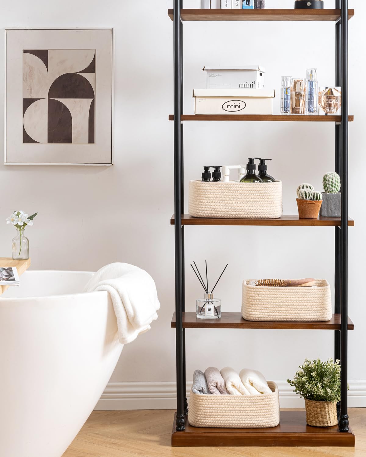 Small Woven Storage Basket for Organizing (3 Count)