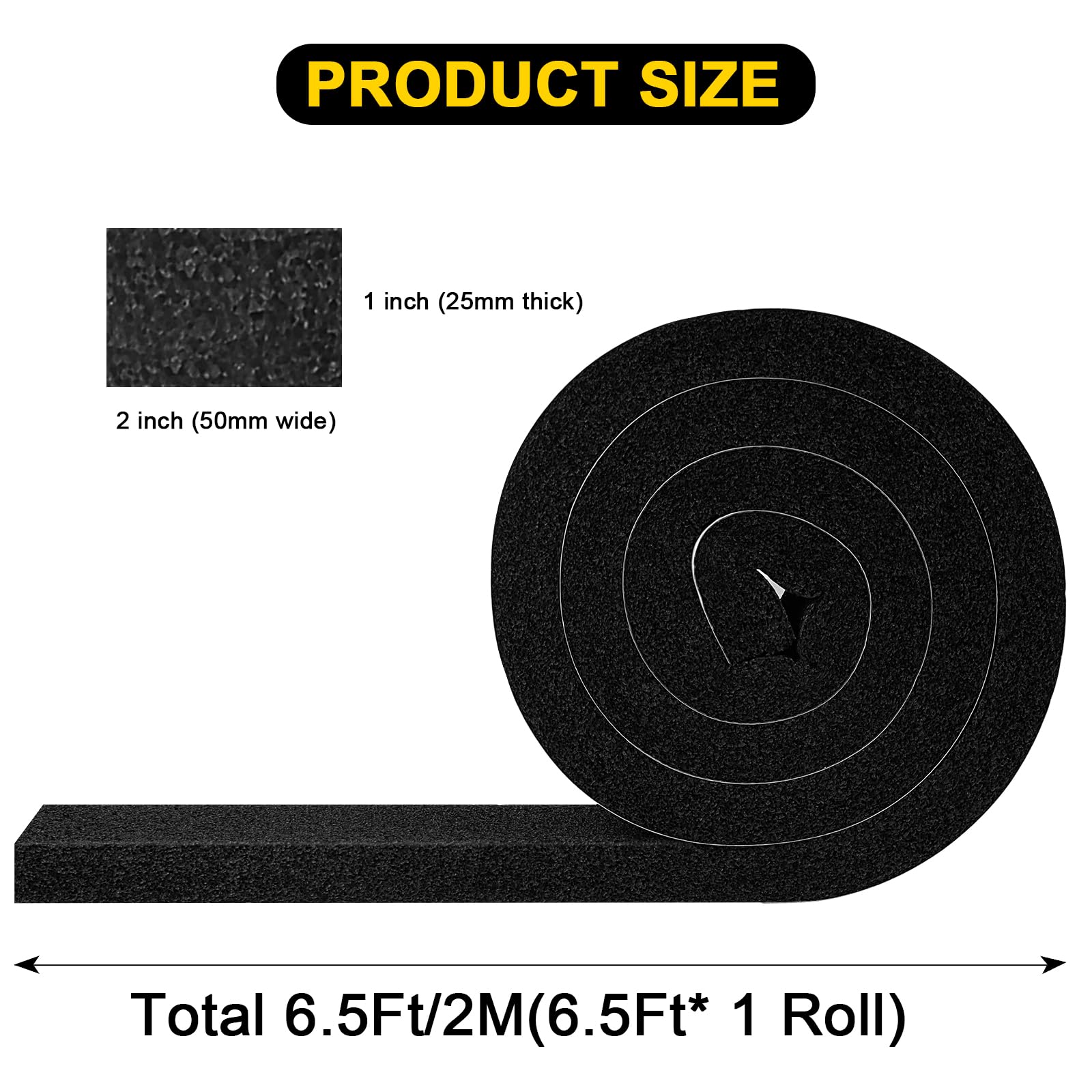 Extra Wide Foam Tape Insulation (6.5 Foot)